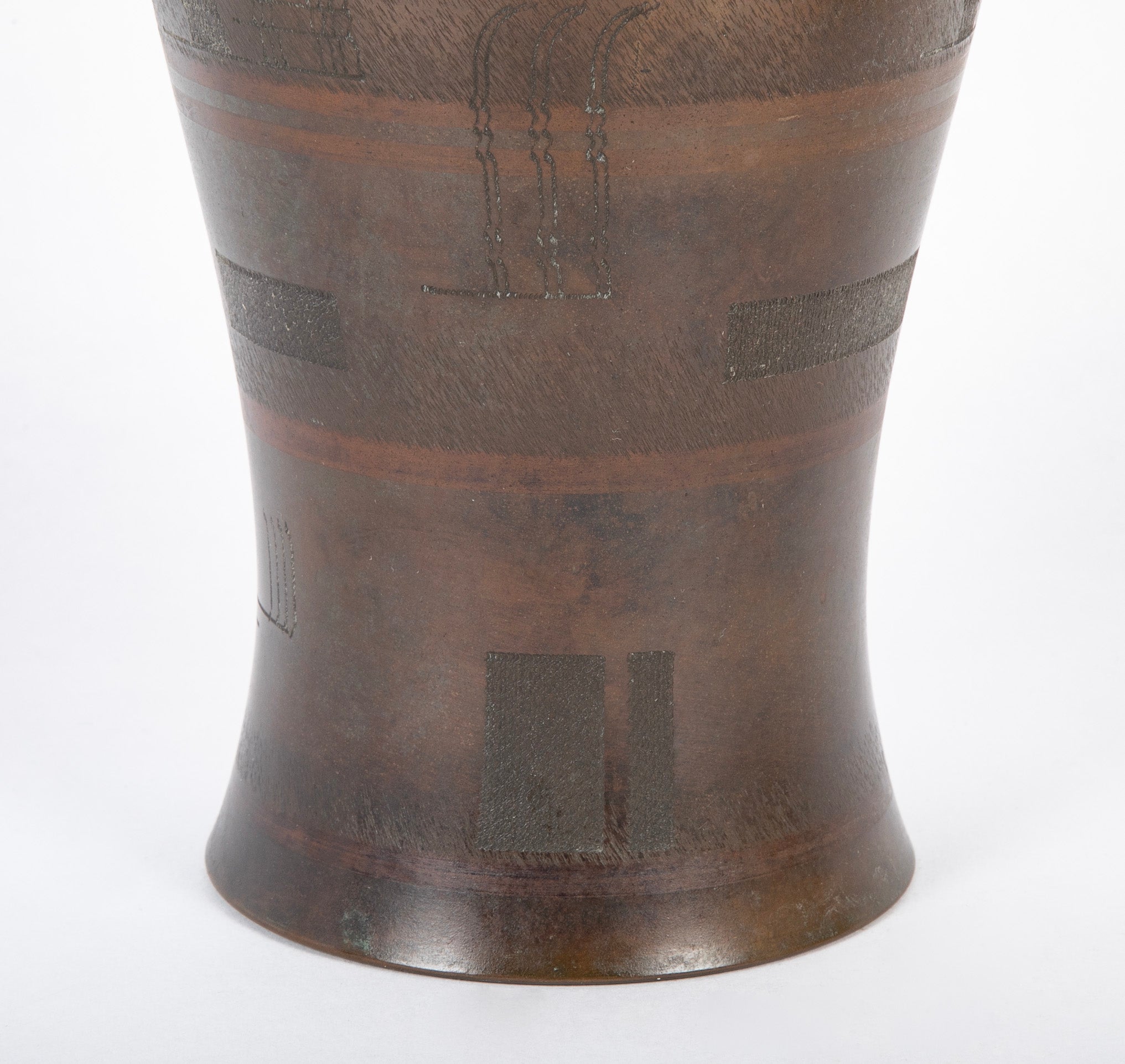 Pair of Baluster Form WMF Metal Vases