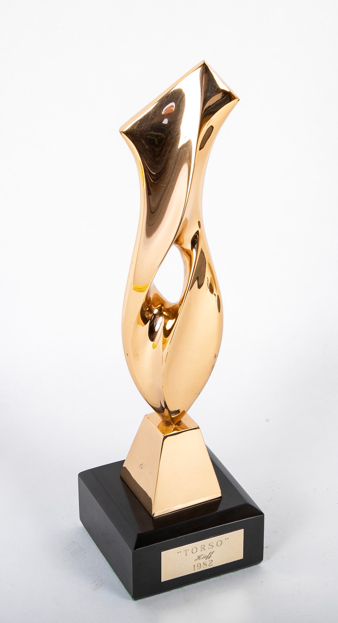 "White Torso" Abstract Bronze Sculpture by Antonio Kieff