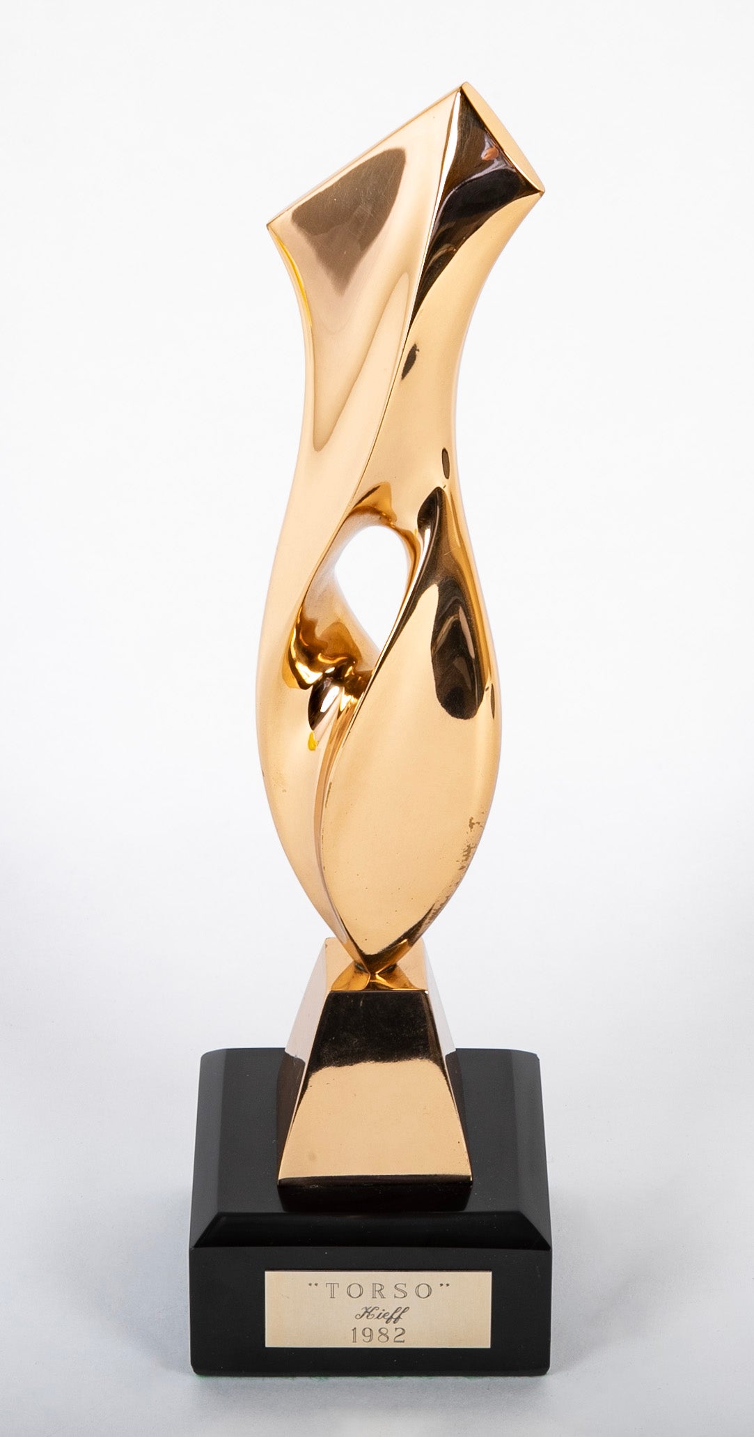 "White Torso" Abstract Bronze Sculpture by Antonio Kieff