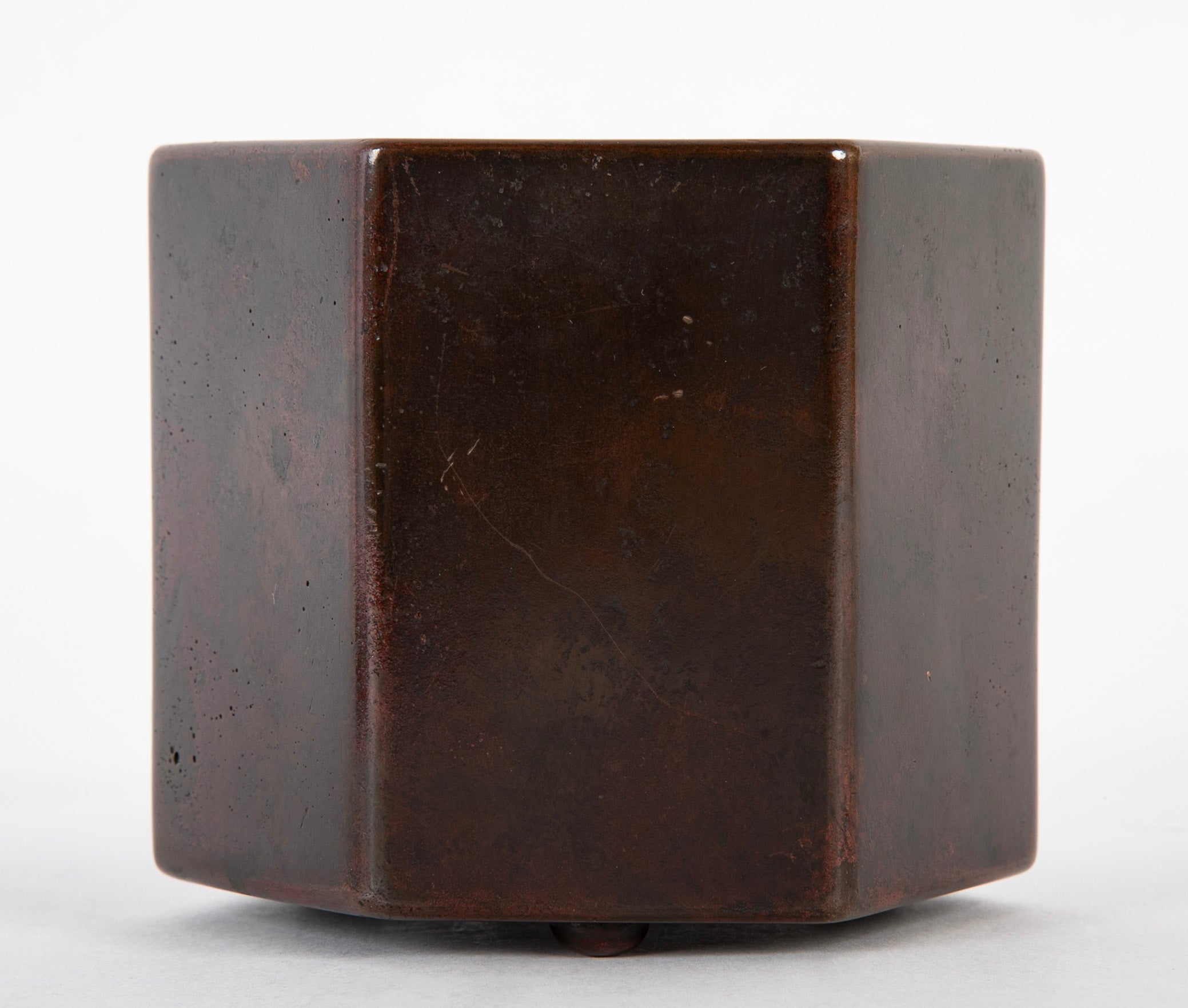 20th Century Japanese Hexagonal Bronze Censer