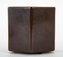 20th Century Japanese Hexagonal Bronze Censer