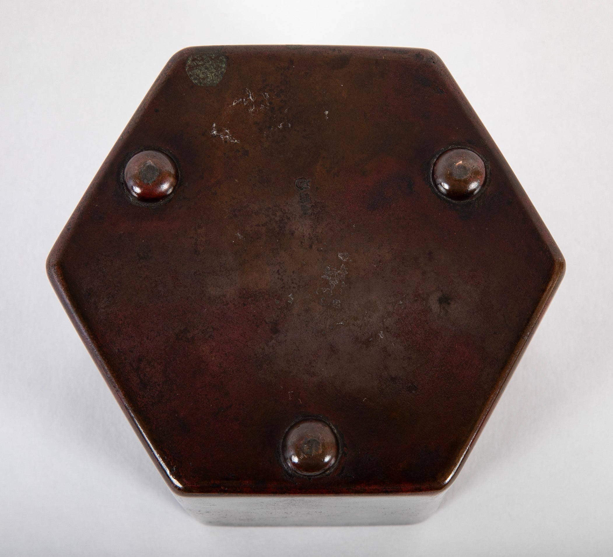 20th Century Japanese Hexagonal Bronze Censer
