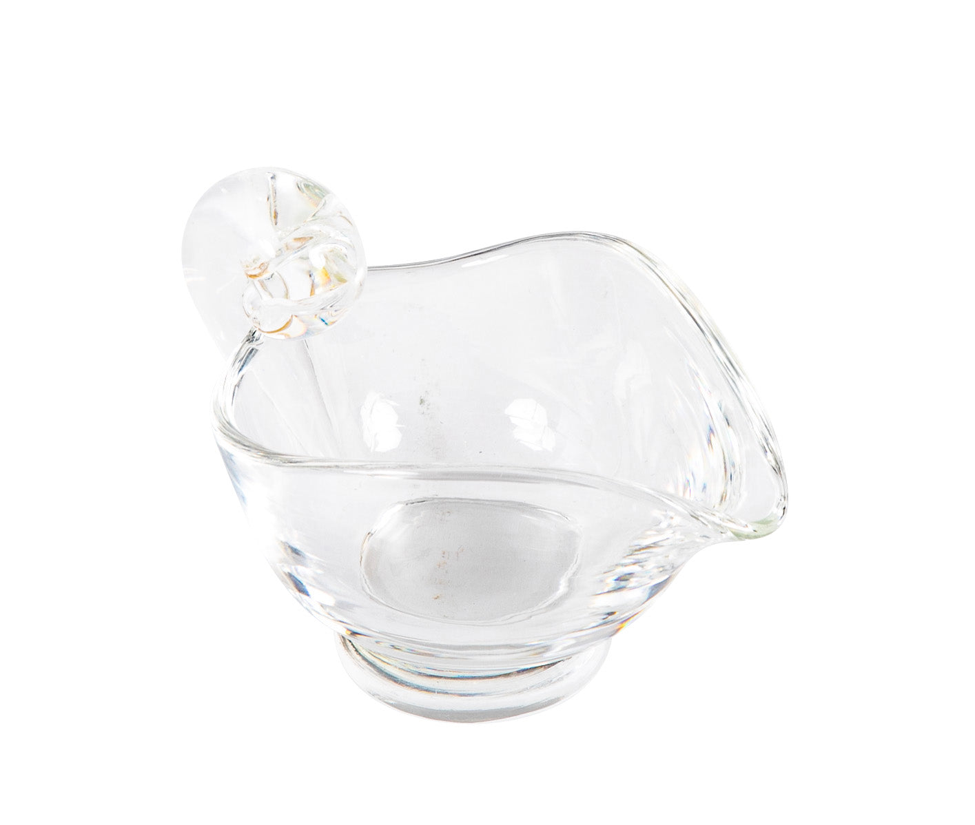 Steuben Glass "Snail Scroll" Creamer and Open Sugar Bowl by Irene Benton