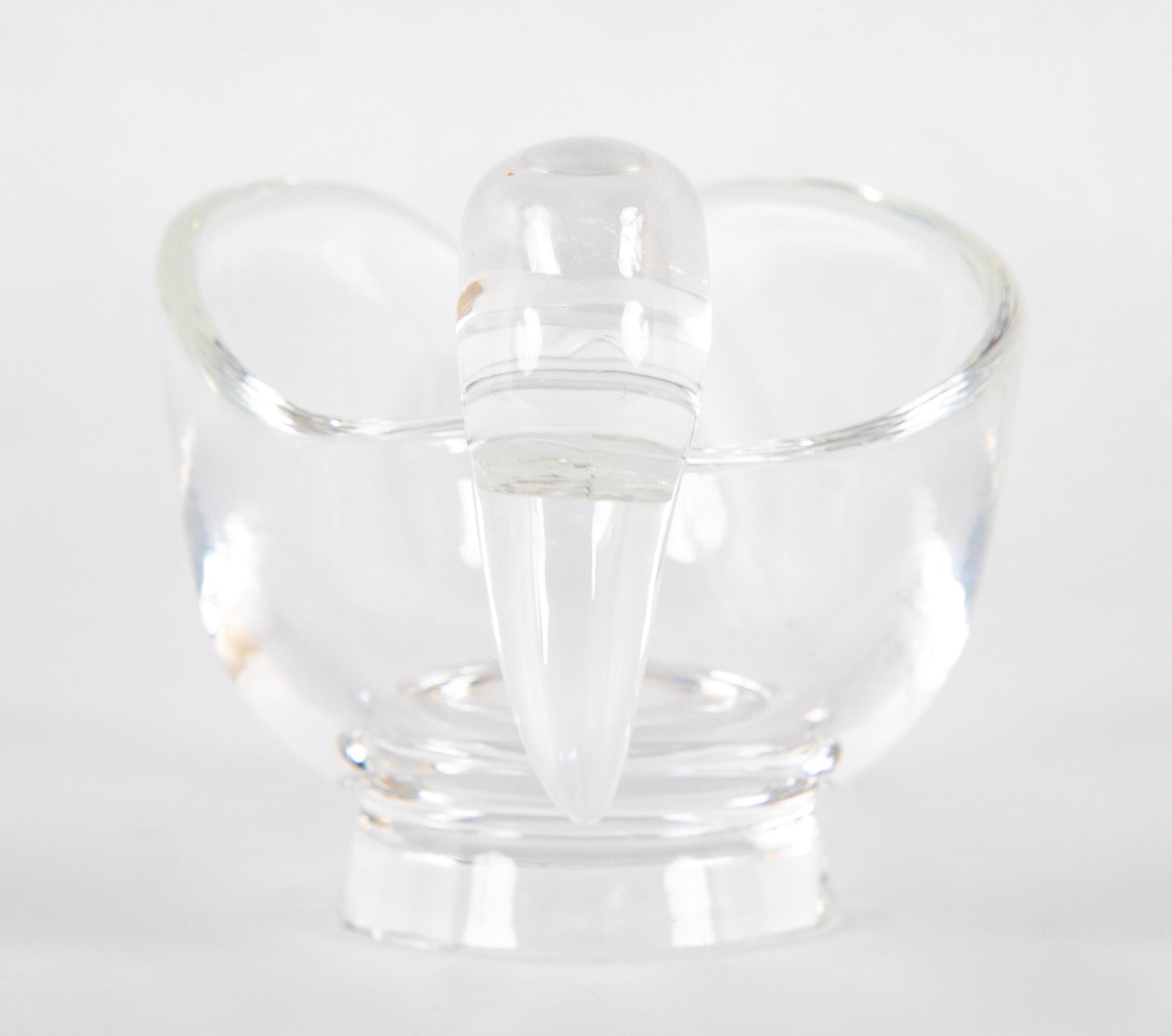 Steuben Glass "Snail Scroll" Creamer and Open Sugar Bowl by Irene Benton