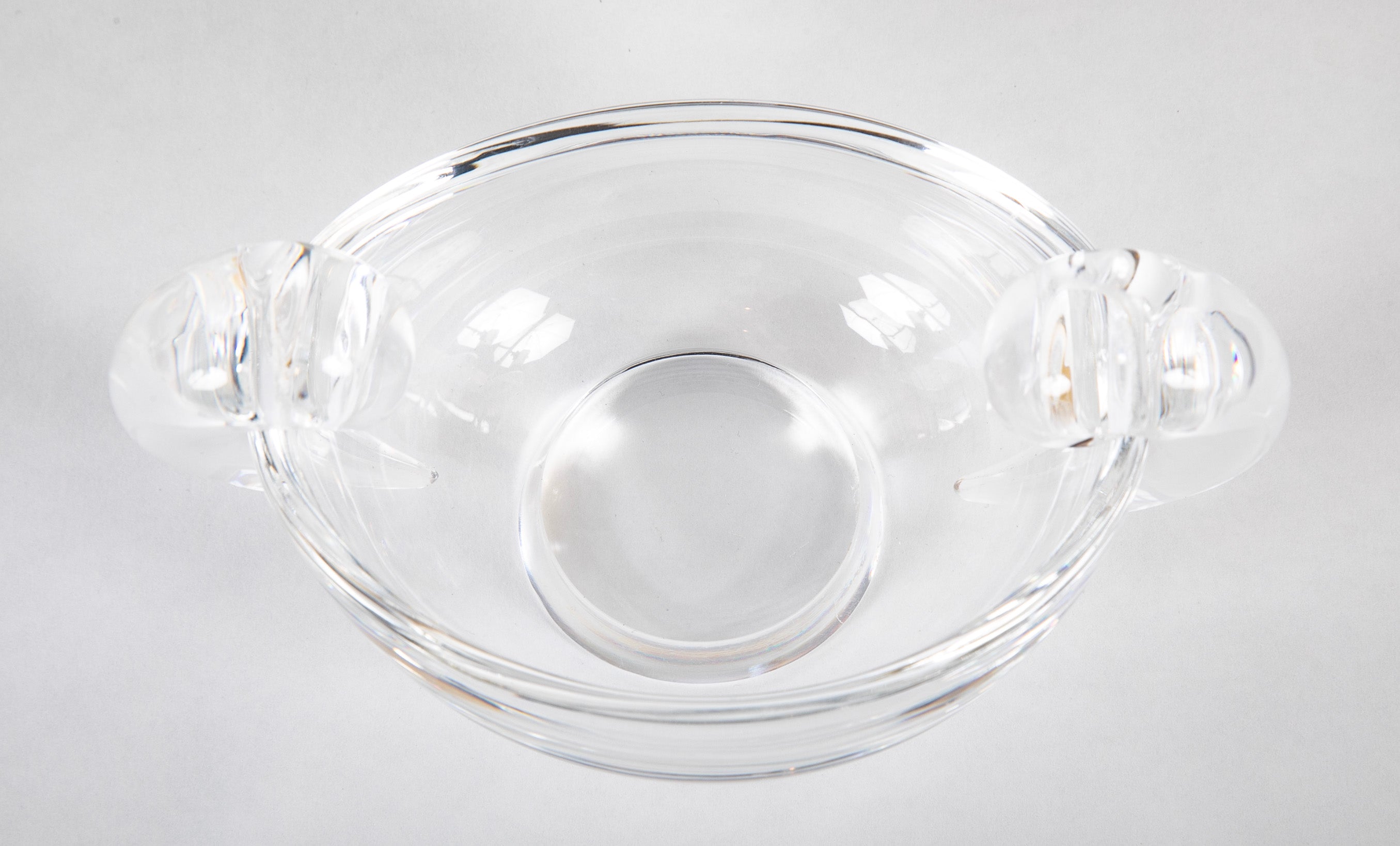 Steuben Glass "Snail Scroll" Creamer and Open Sugar Bowl by Irene Benton