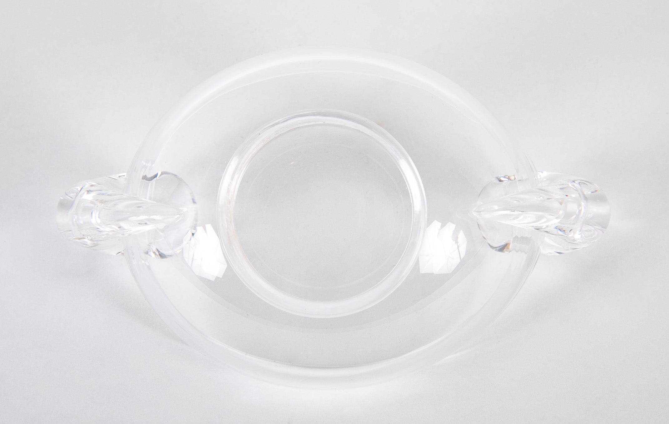 Steuben Glass "Snail Scroll" Creamer and Open Sugar Bowl by Irene Benton