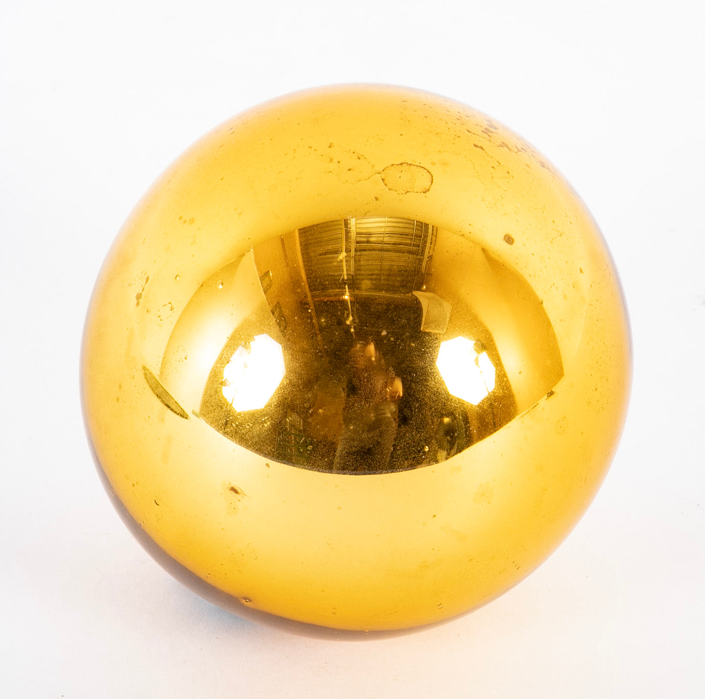 Kugel Handblown Gold Glass Ball Ornament
