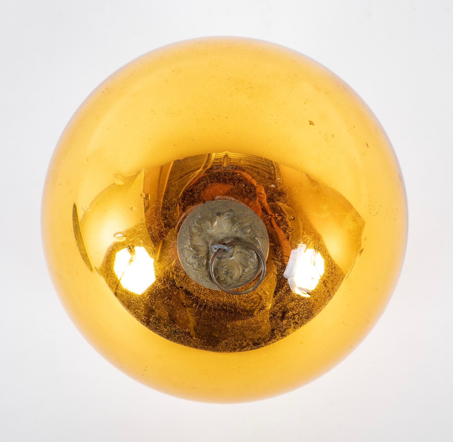 Kugel Handblown Gold Glass Ball Ornament