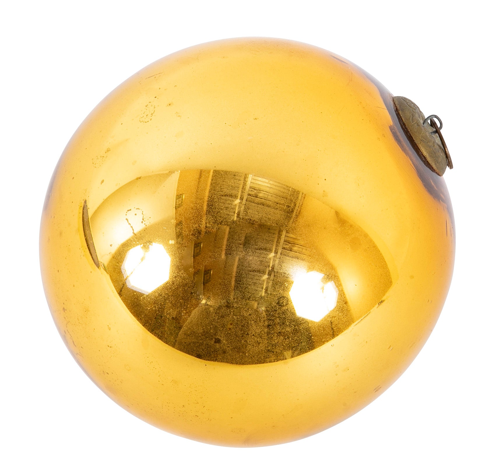Kugel Handblown Gold Glass Ball Ornament