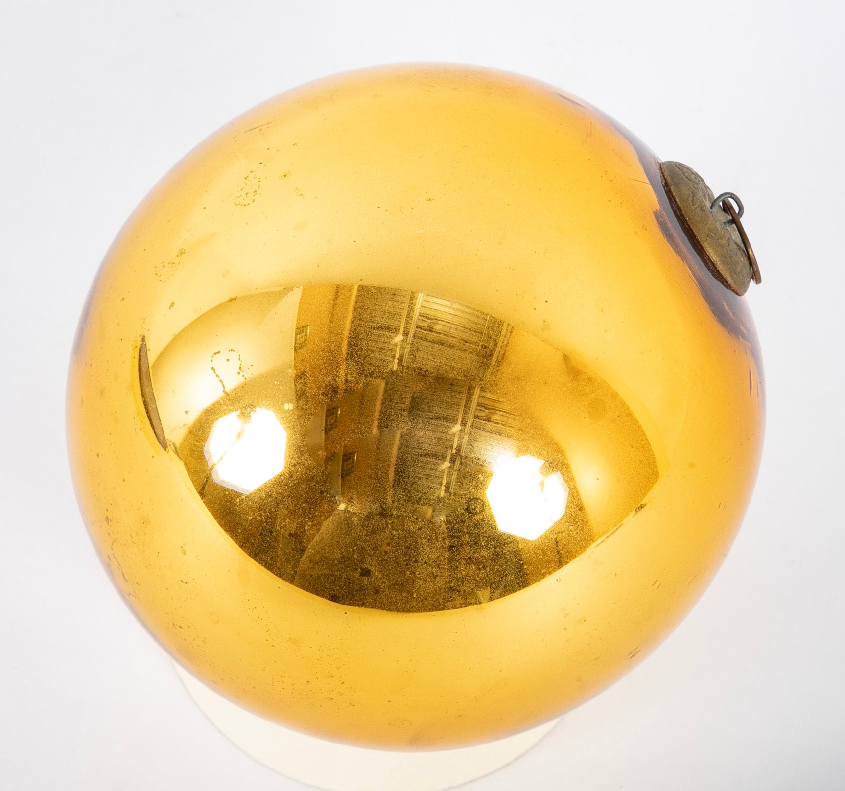 Kugel Handblown Gold Glass Ball Ornament