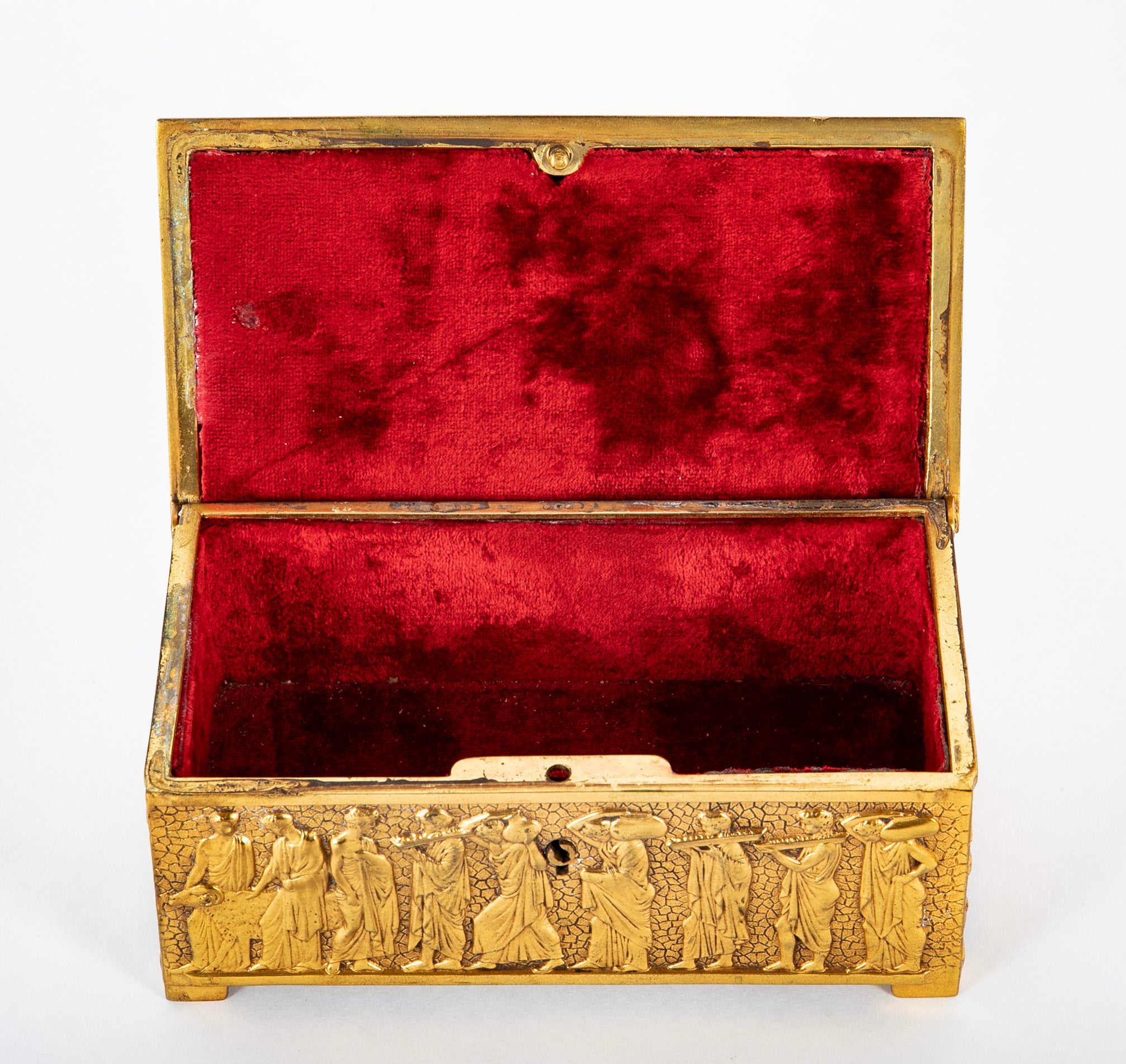 A 20th Century D'Ore Bronze Repousse Figured Box