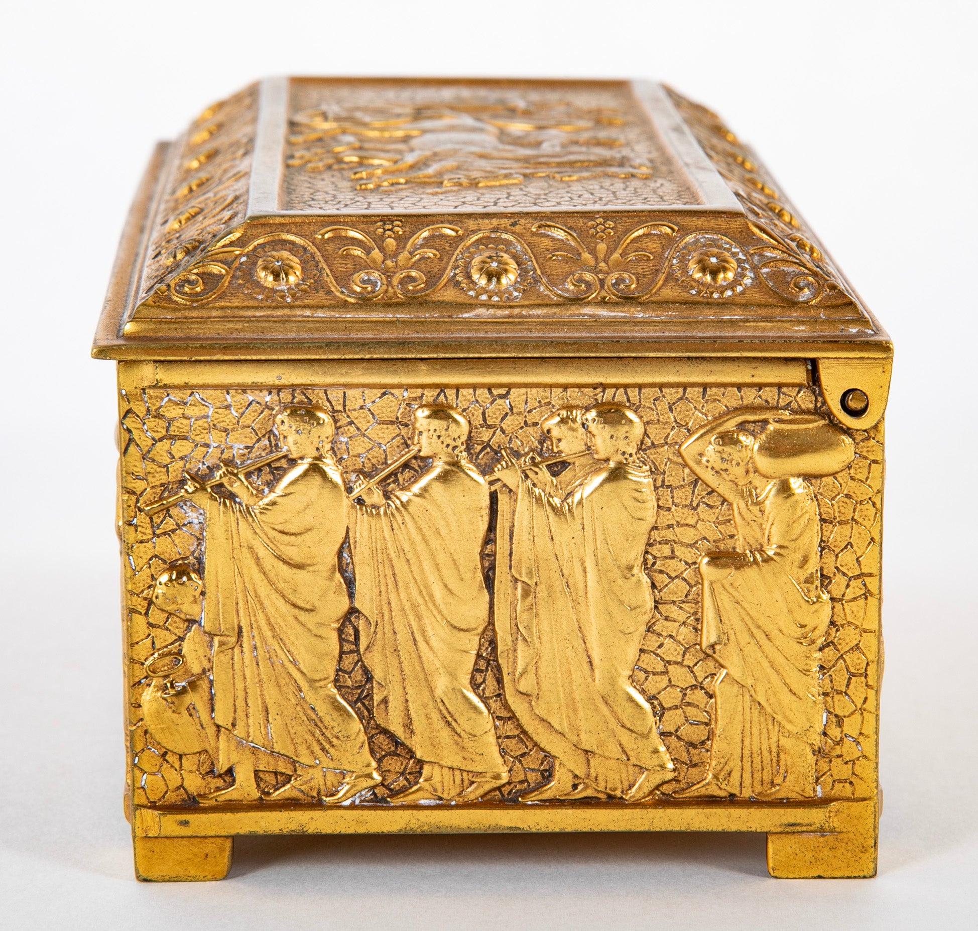 A 20th Century D'Ore Bronze Repousse Figured Box