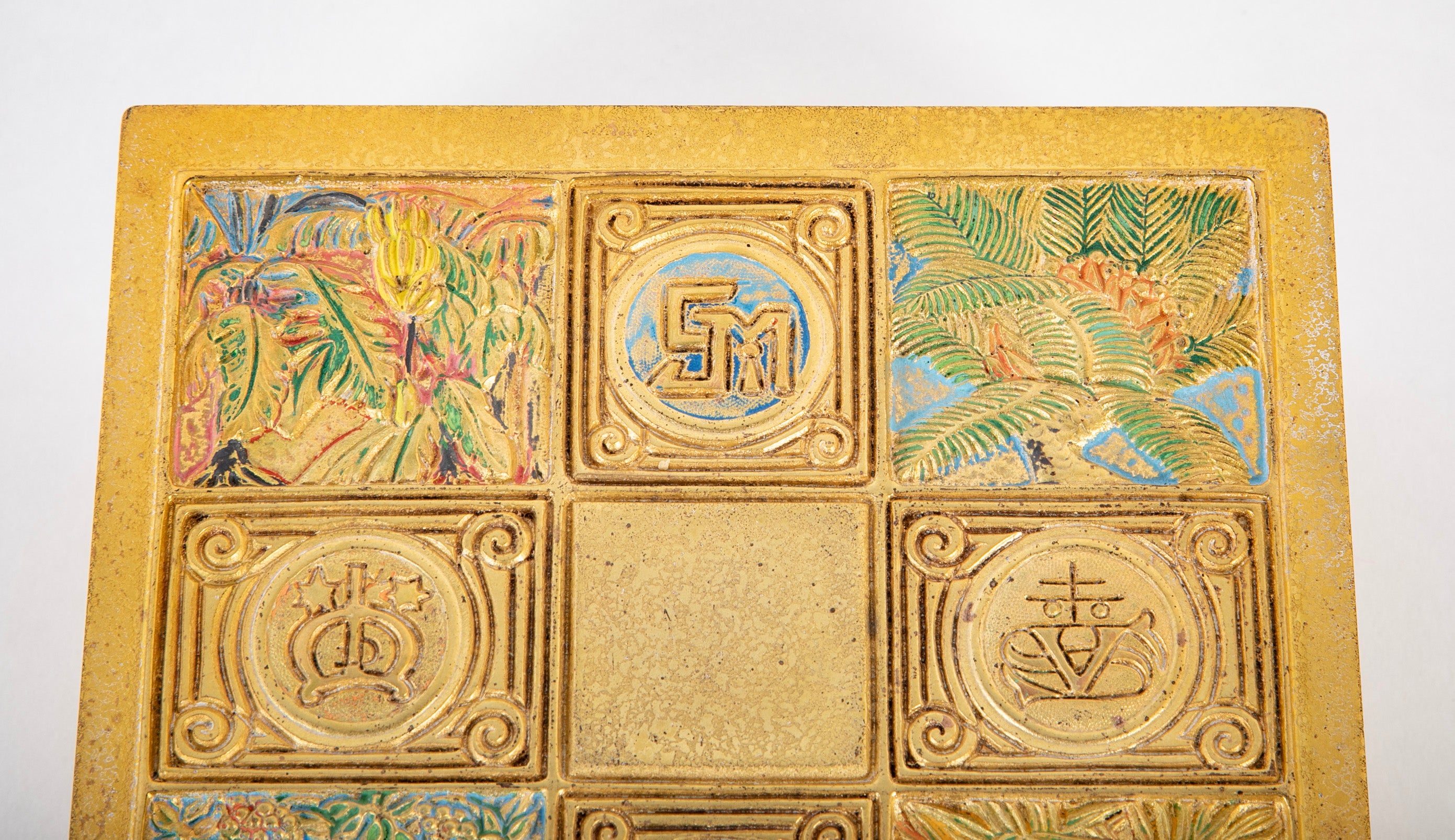 Tiffany Studios Cold Painted Bronze Humidor Cigar Box
