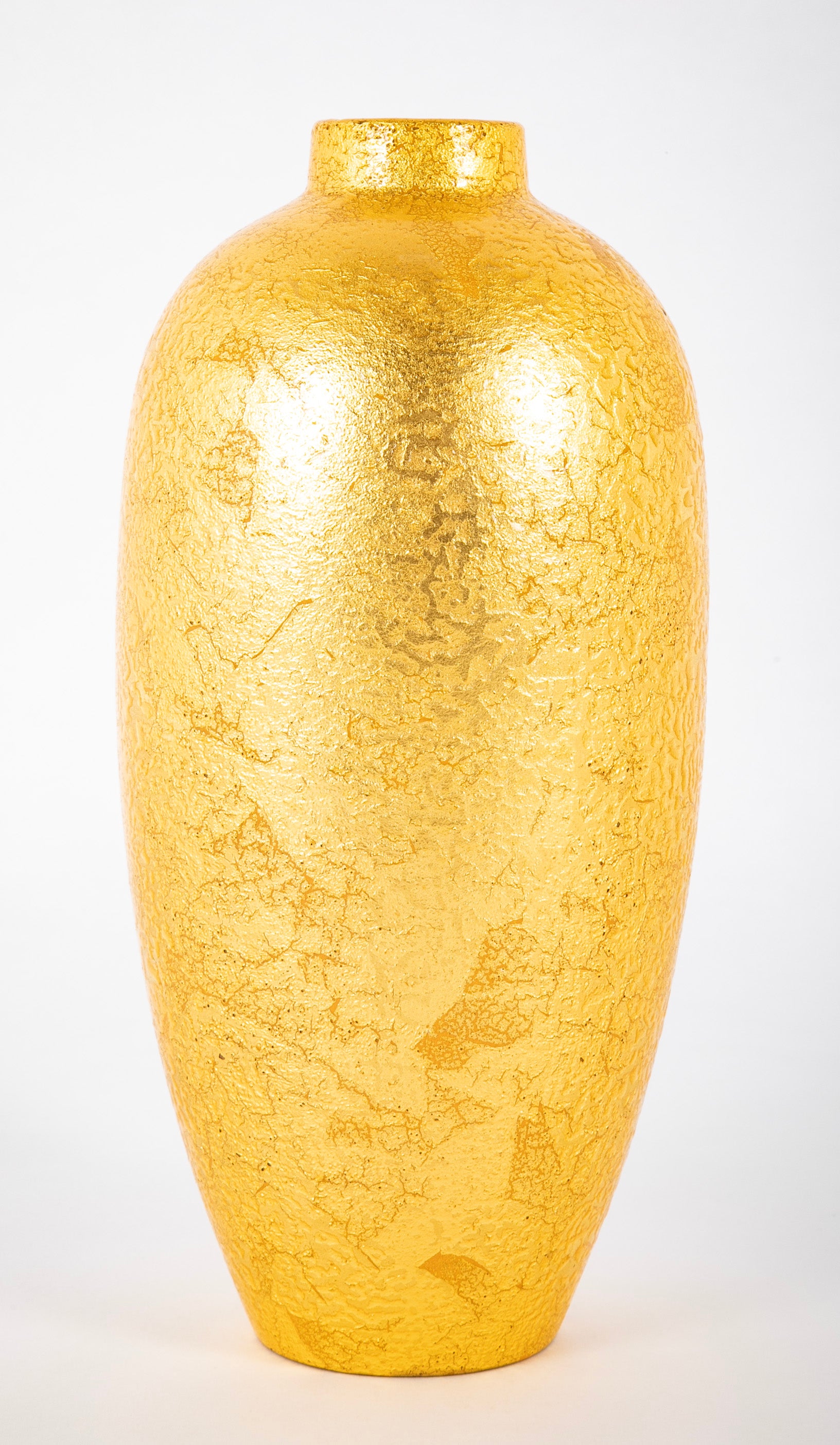 Sevres for Delvaux Paris Textured and Gilded Porcelain Vase