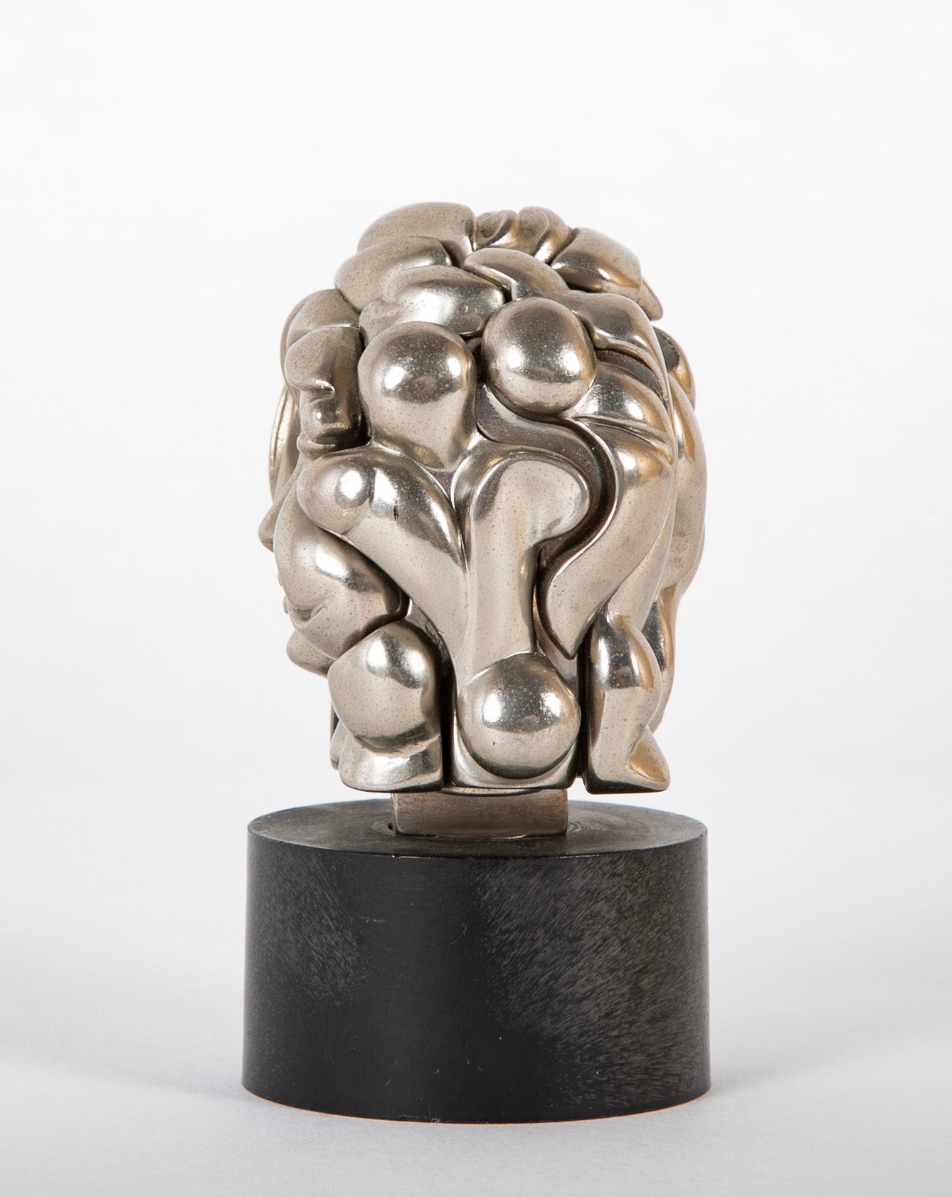 Nickel Plated "Portrait De Michelle" Sculpture by Miguel Berrocal