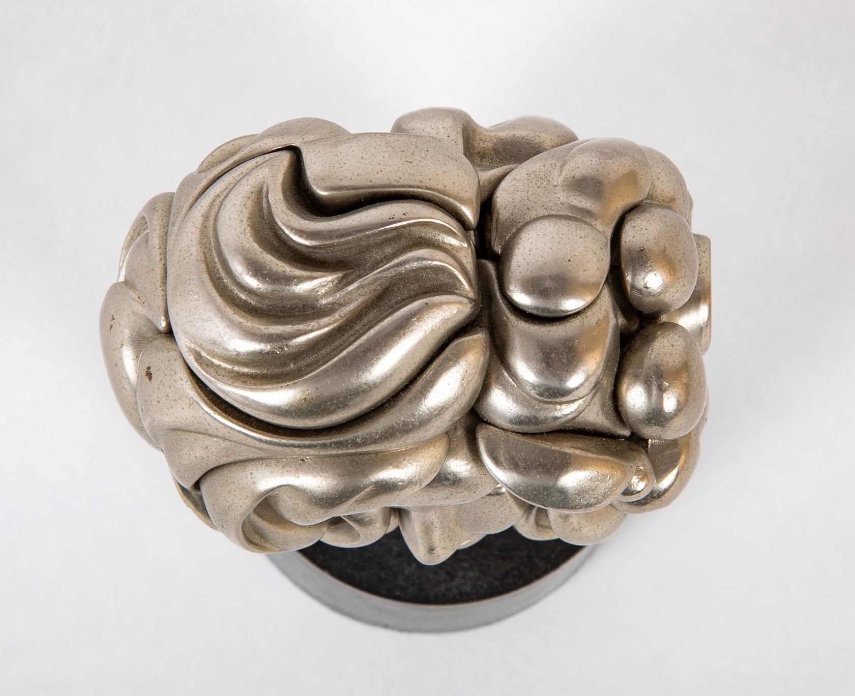 Nickel Plated "Portrait De Michelle" Sculpture by Miguel Berrocal