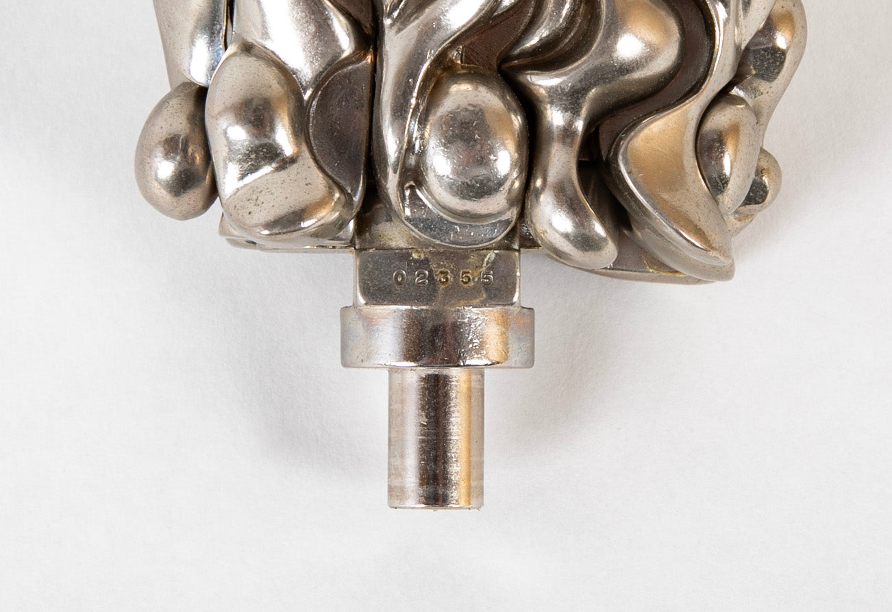 Nickel Plated "Portrait De Michelle" Sculpture by Miguel Berrocal
