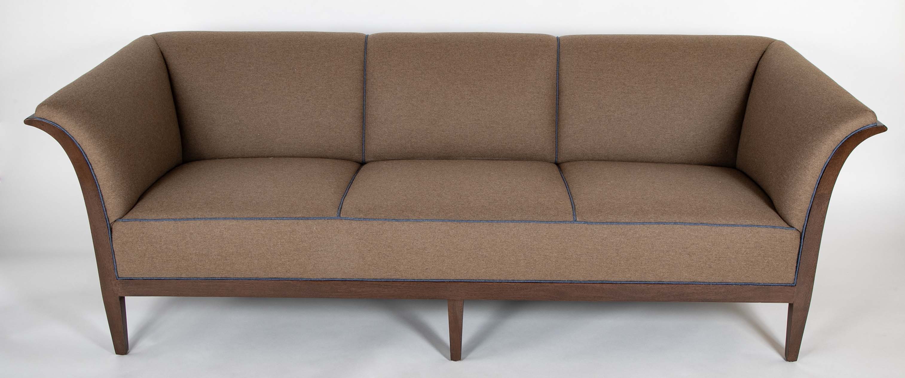 A Mid-Century Danish Three Seat Mahogany Sofa by Fritz Henningsen
