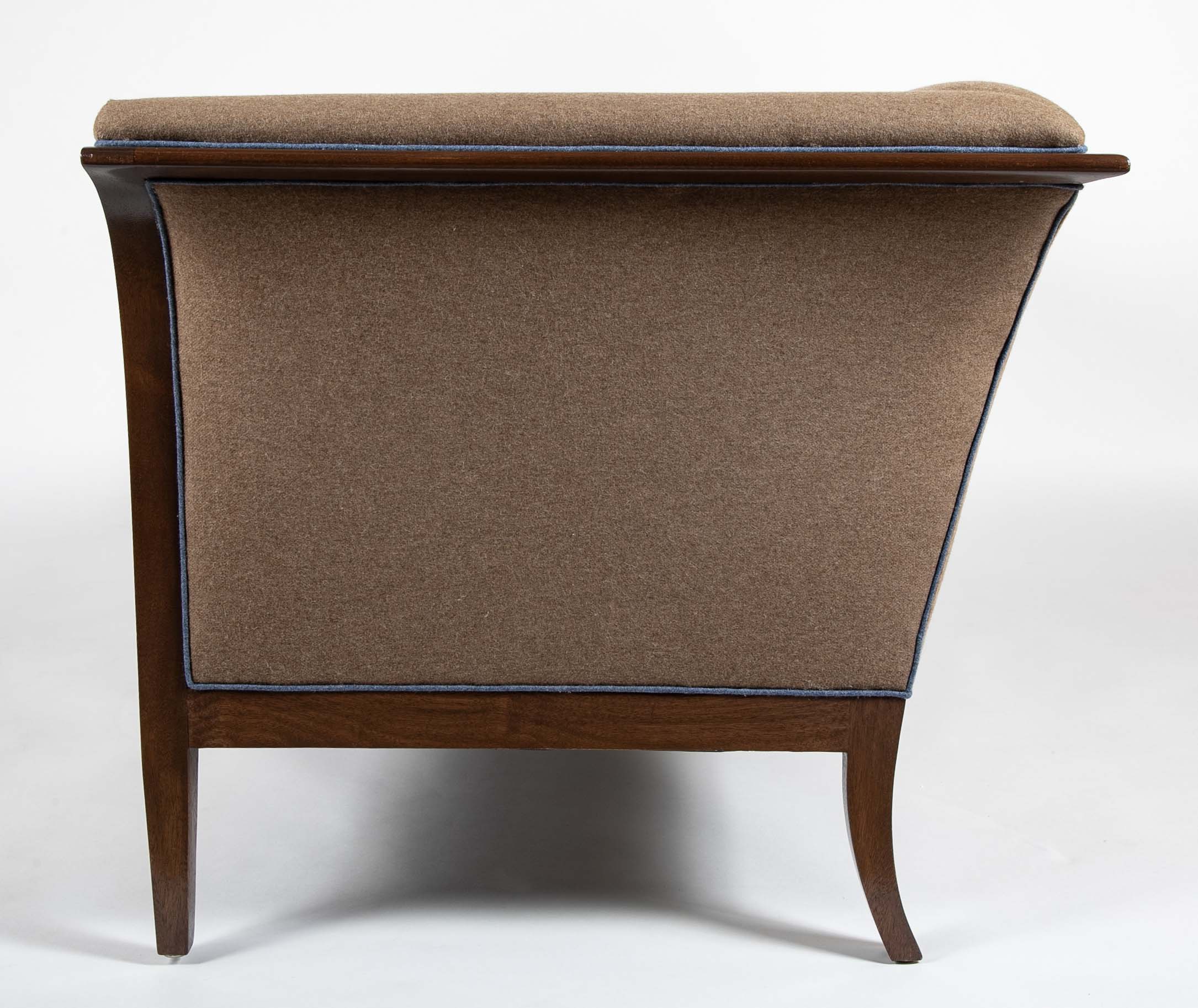 A Mid-Century Danish Three Seat Mahogany Sofa by Fritz Henningsen