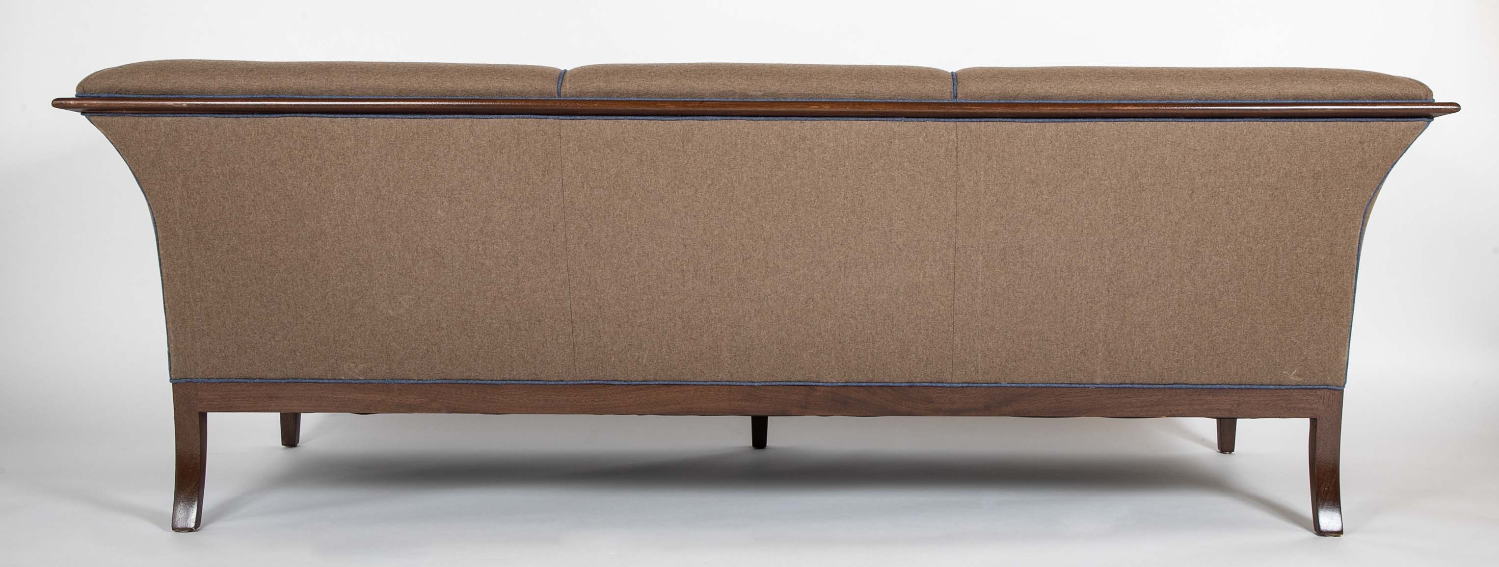 A Mid-Century Danish Three Seat Mahogany Sofa by Fritz Henningsen