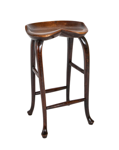 A 19th Century English Elm Stool with Formed Seat