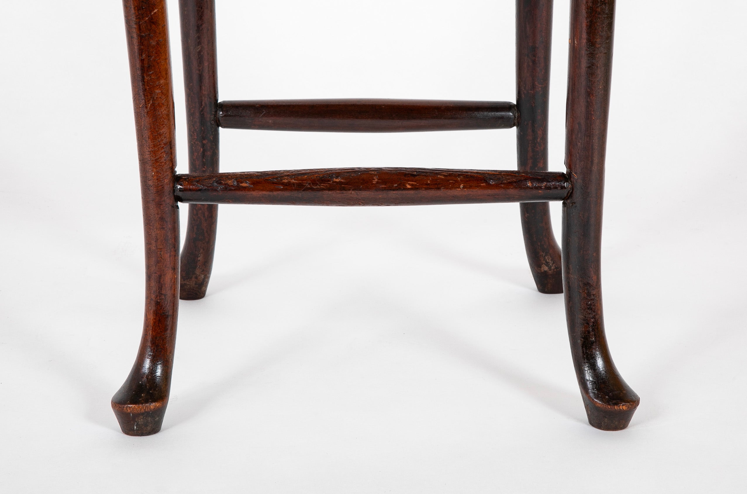 A 19th Century English Elm Stool with Formed Seat