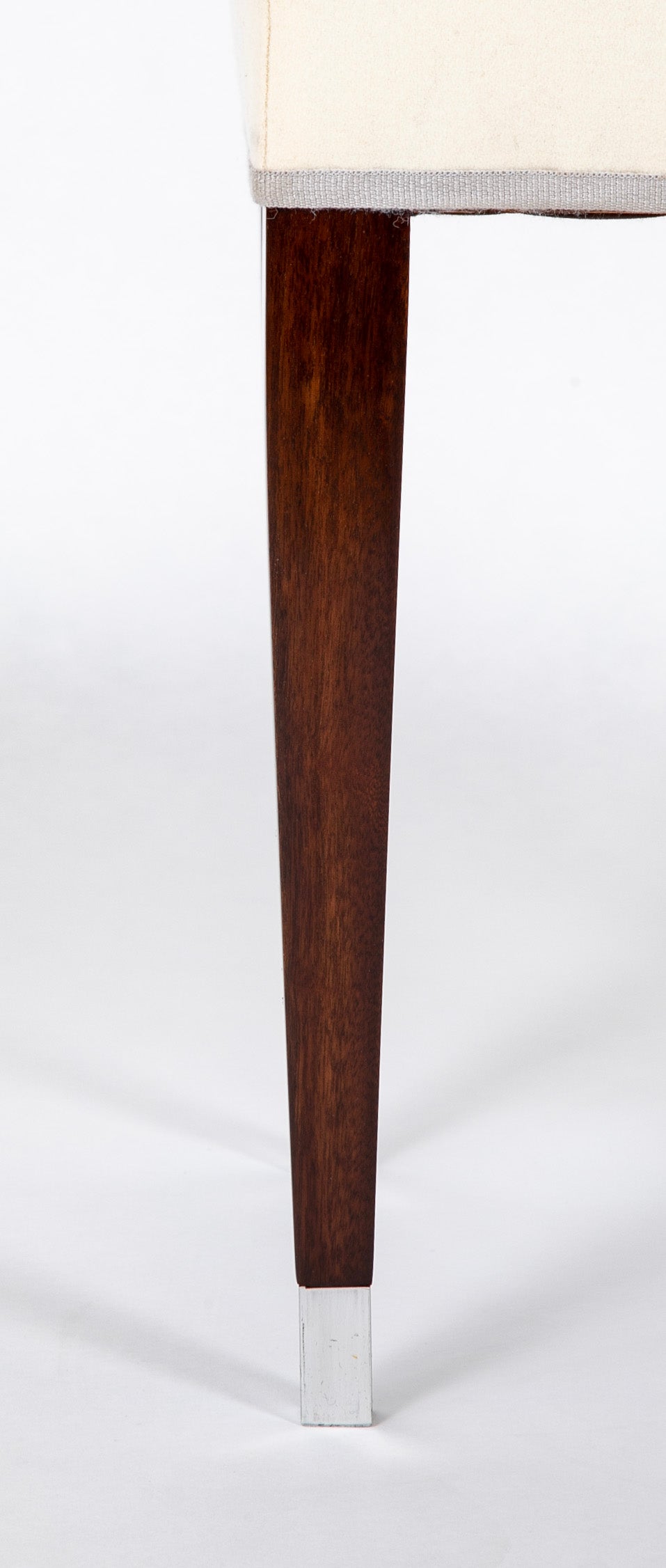 A Pair of Upholstered Stools by Jacques Adnet
