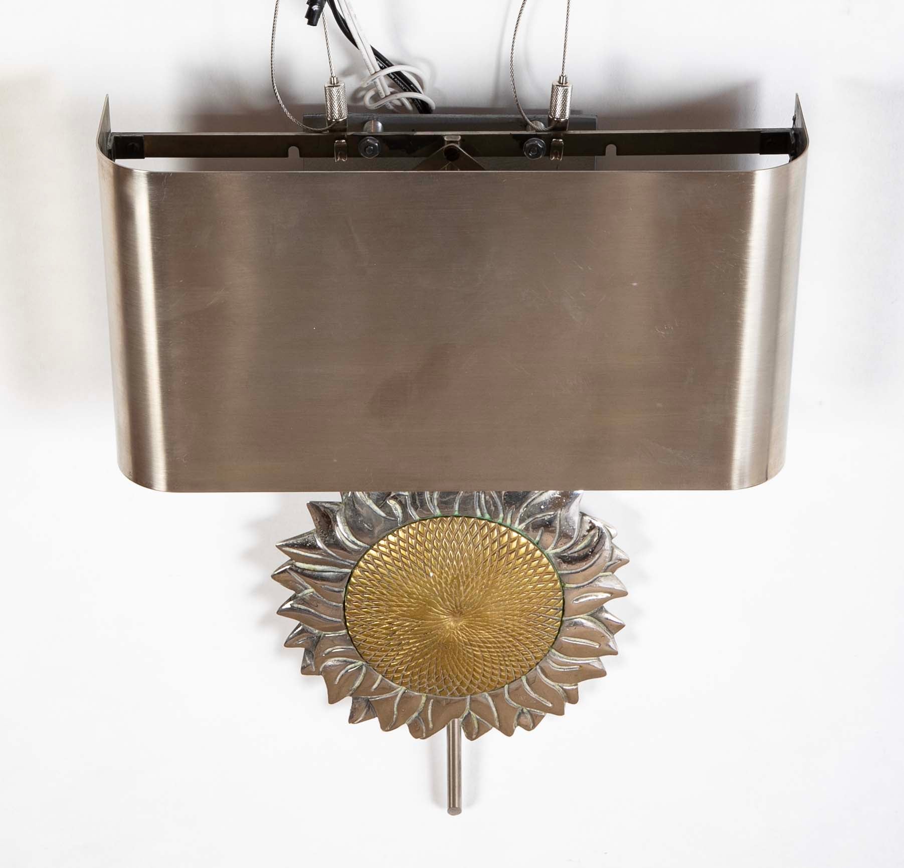 Pair of Mid-Century Maison Charles Sunflower Sconces