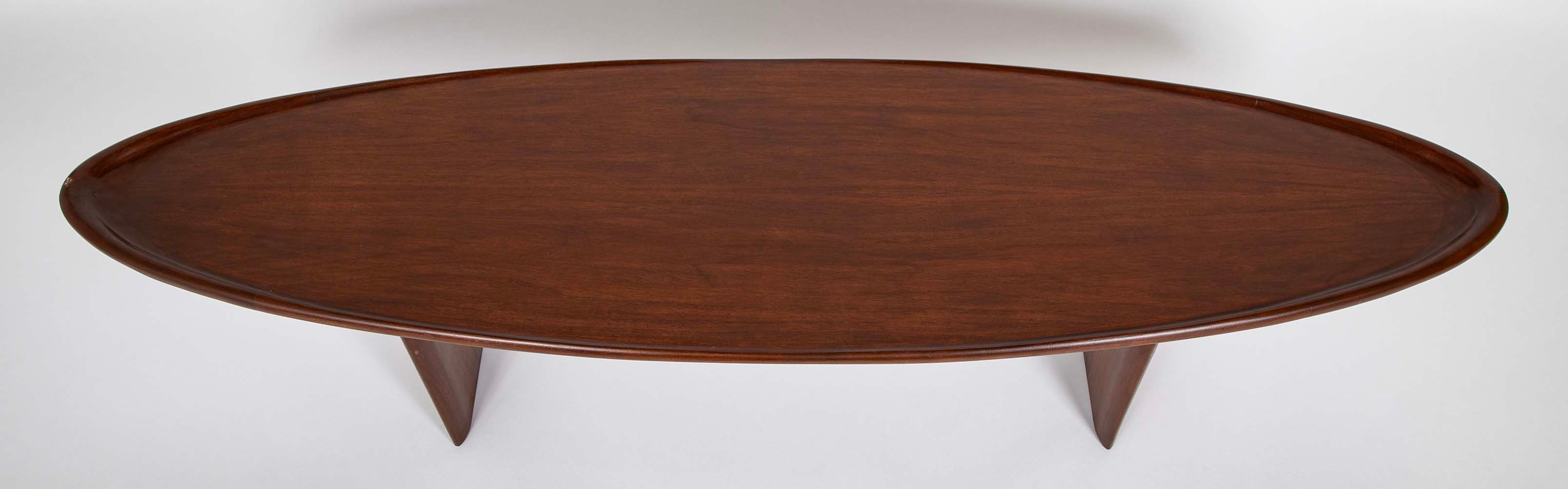 T.H. Robsjohn-Gibbings for Widdicomb Model 3304 "Surfboard" Coffee Table in Mahogany