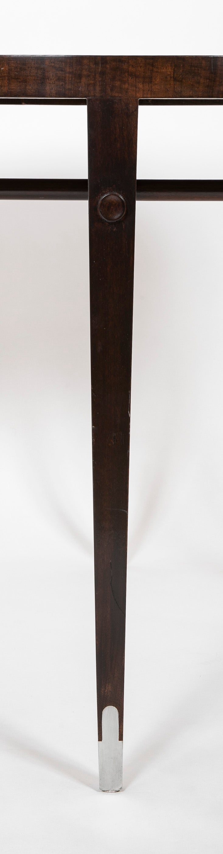 Tommi Parzinger Center Table with Saber Legs and Inlaid Top