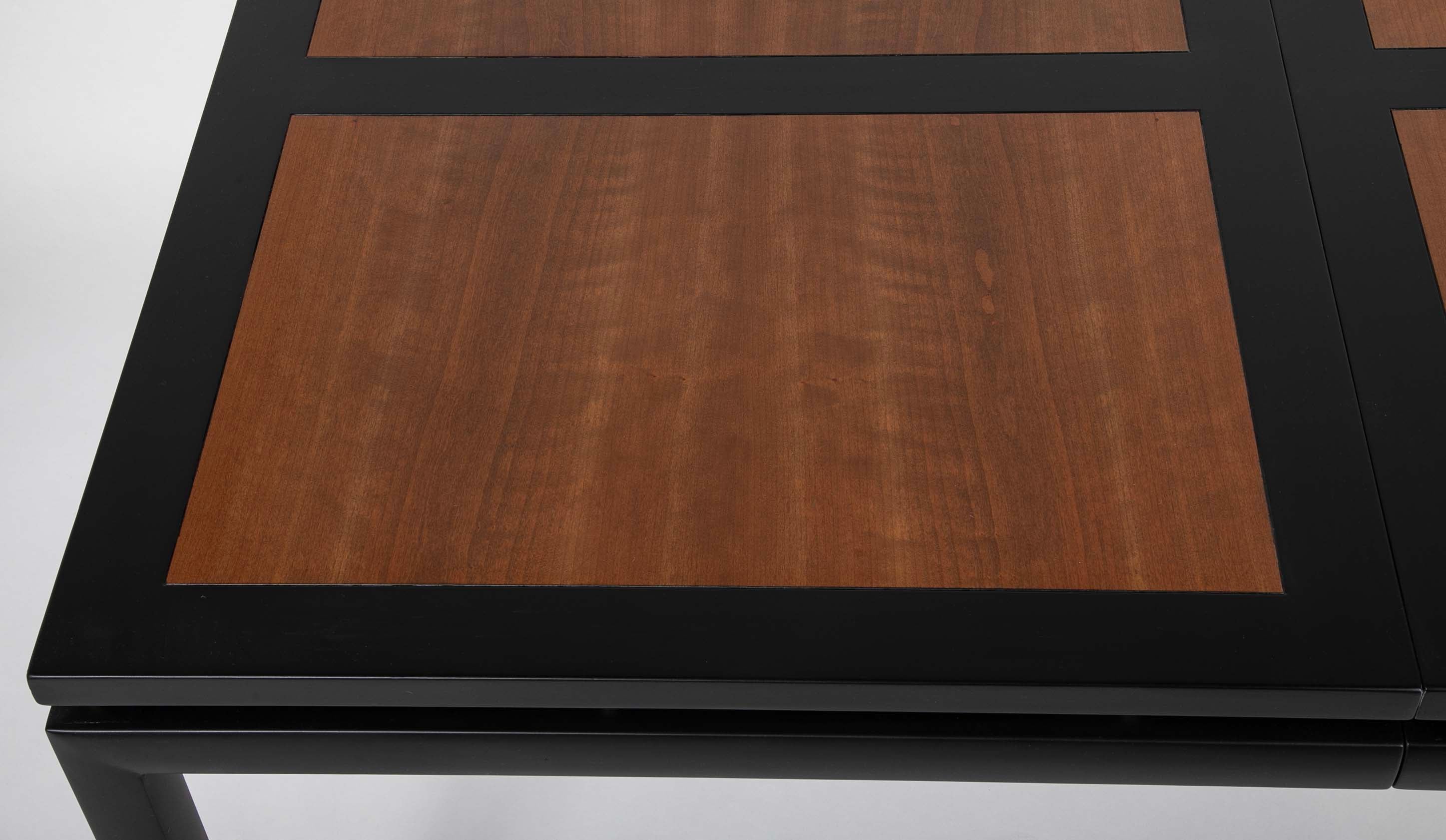 Michael Taylor Black Lacquer & Birch Dining Table for Baker