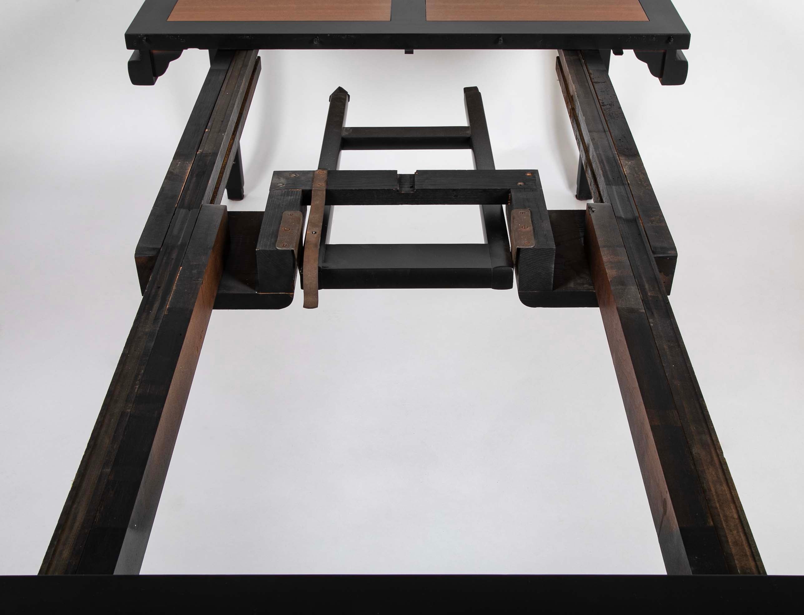 Michael Taylor Black Lacquer & Birch Dining Table for Baker