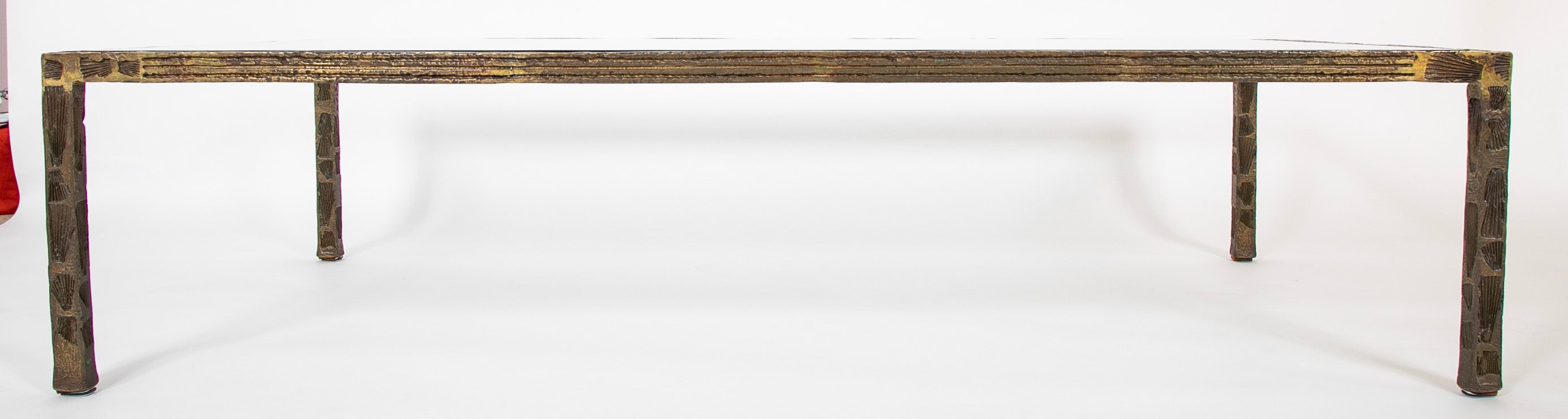 "Single Example" Louis Cane (b.1943) Bronze Low Table