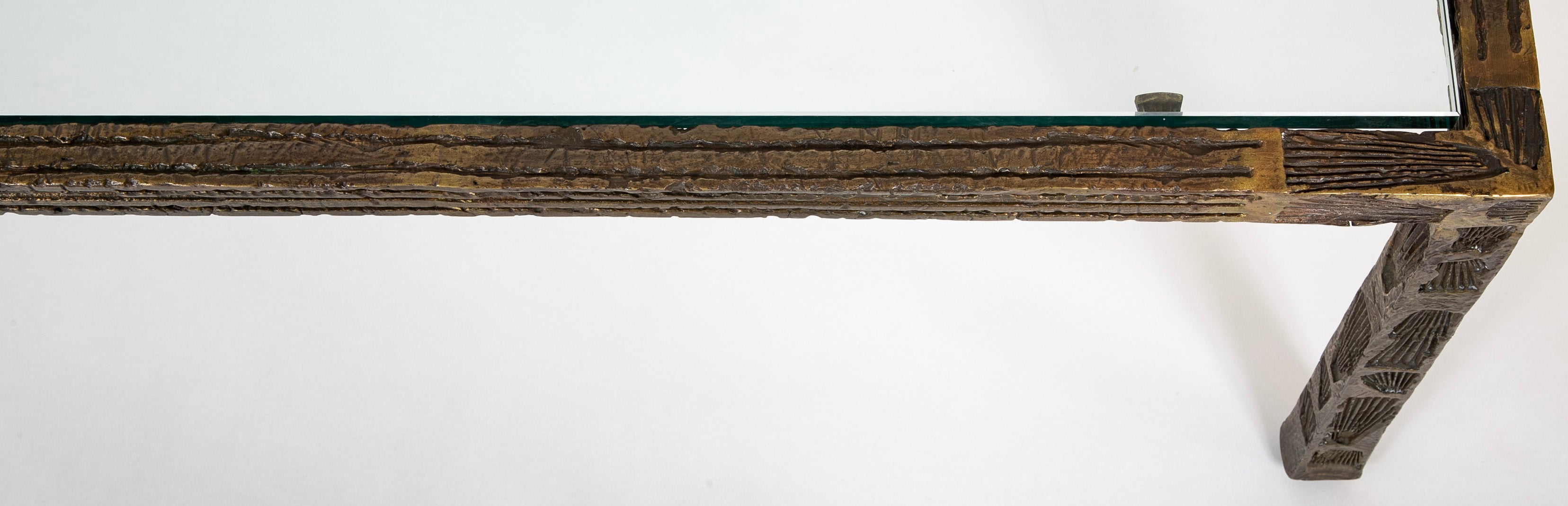 "Single Example" Louis Cane (b.1943) Bronze Low Table