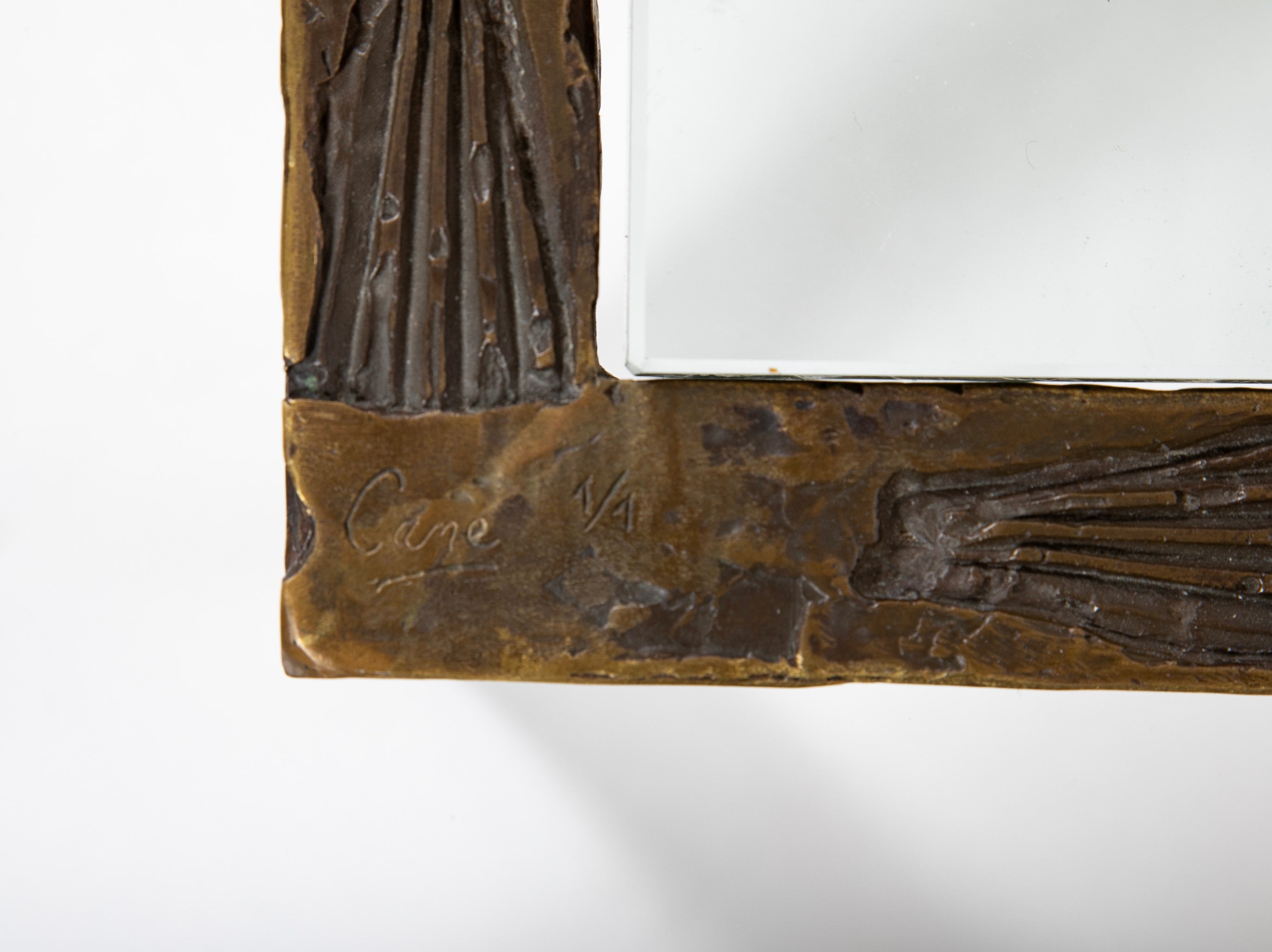 "Single Example" Louis Cane (b.1943) Bronze Low Table