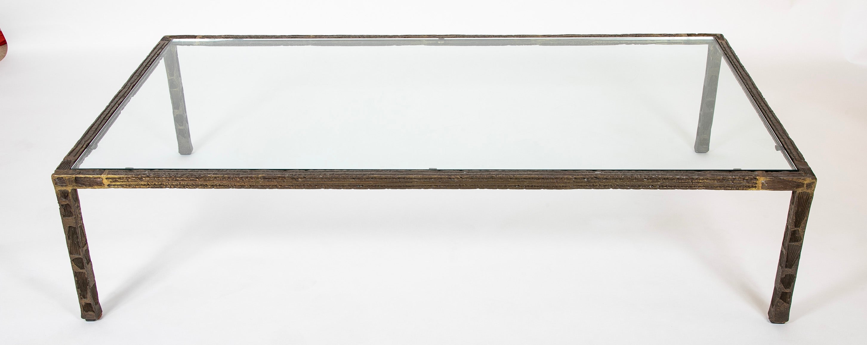 "Single Example" Louis Cane (b.1943) Bronze Low Table