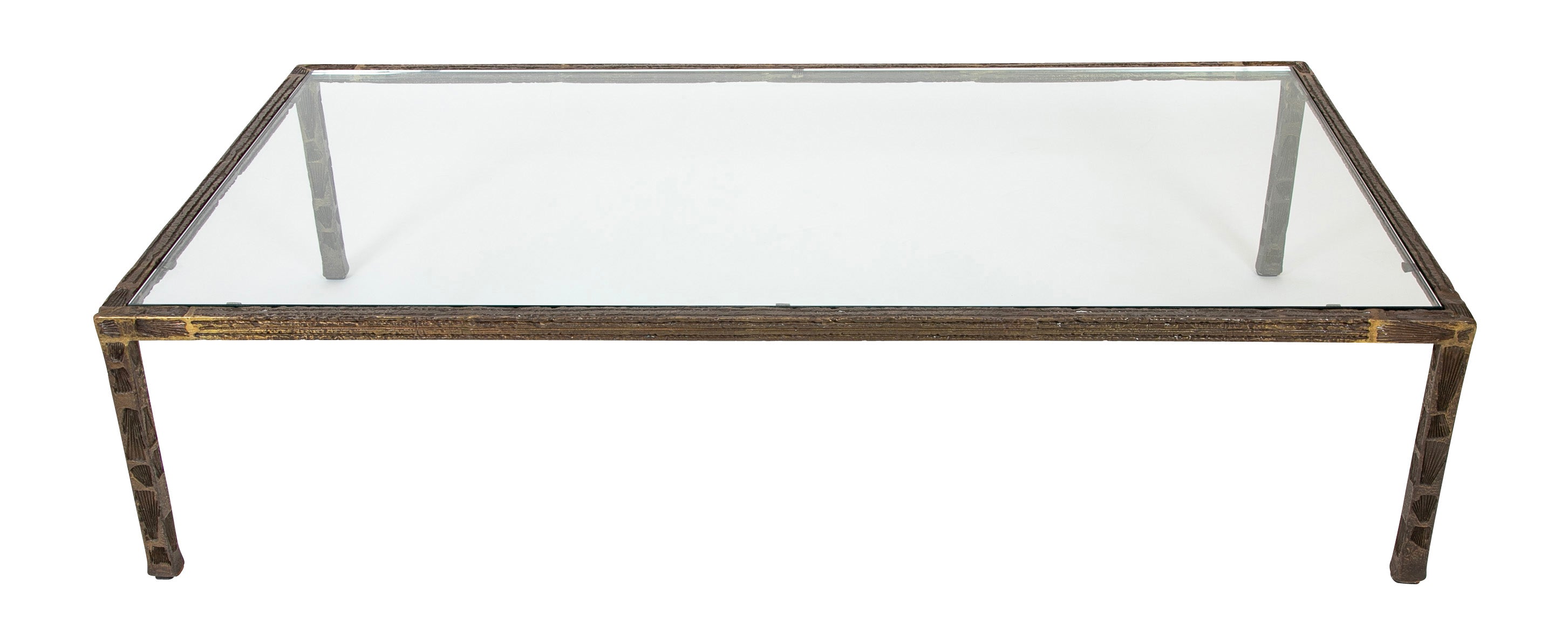 "Single Example" Louis Cane (b.1943) Bronze Low Table