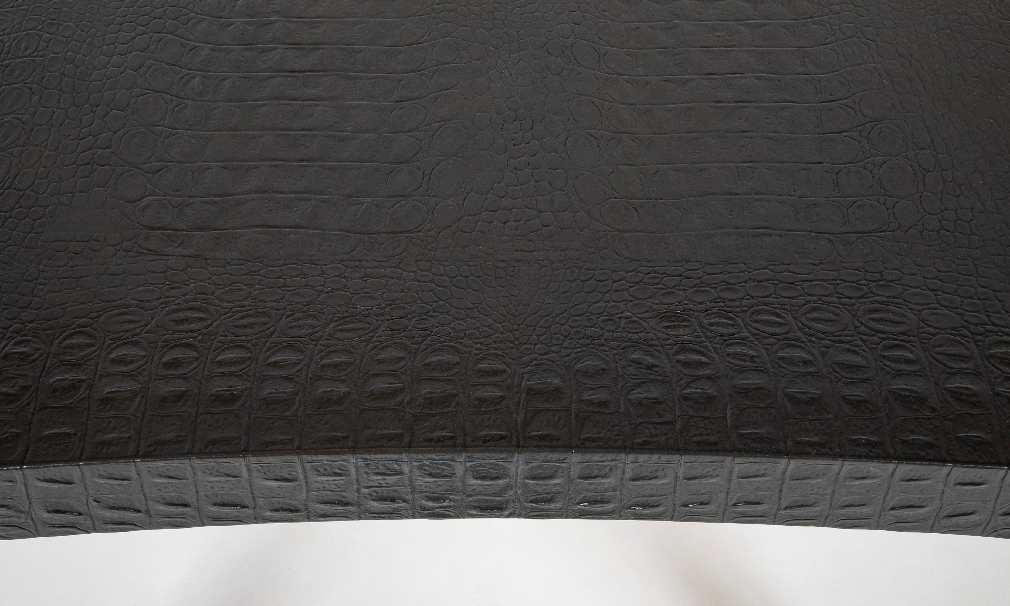 Karl Springer Games Table Embossed Alligator Gray Leather