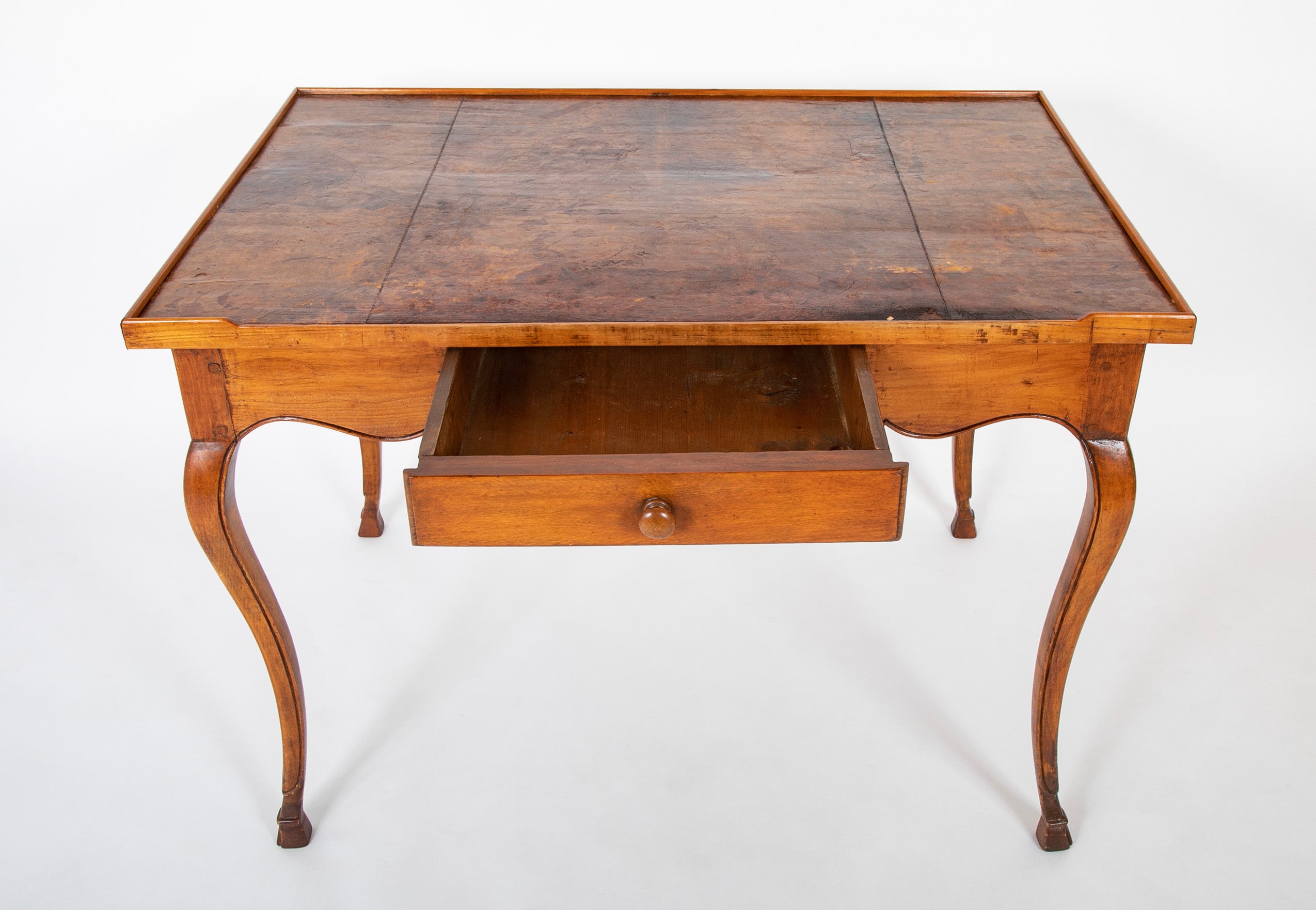 19th Century French Provincial Fruitwood Bureau Plat