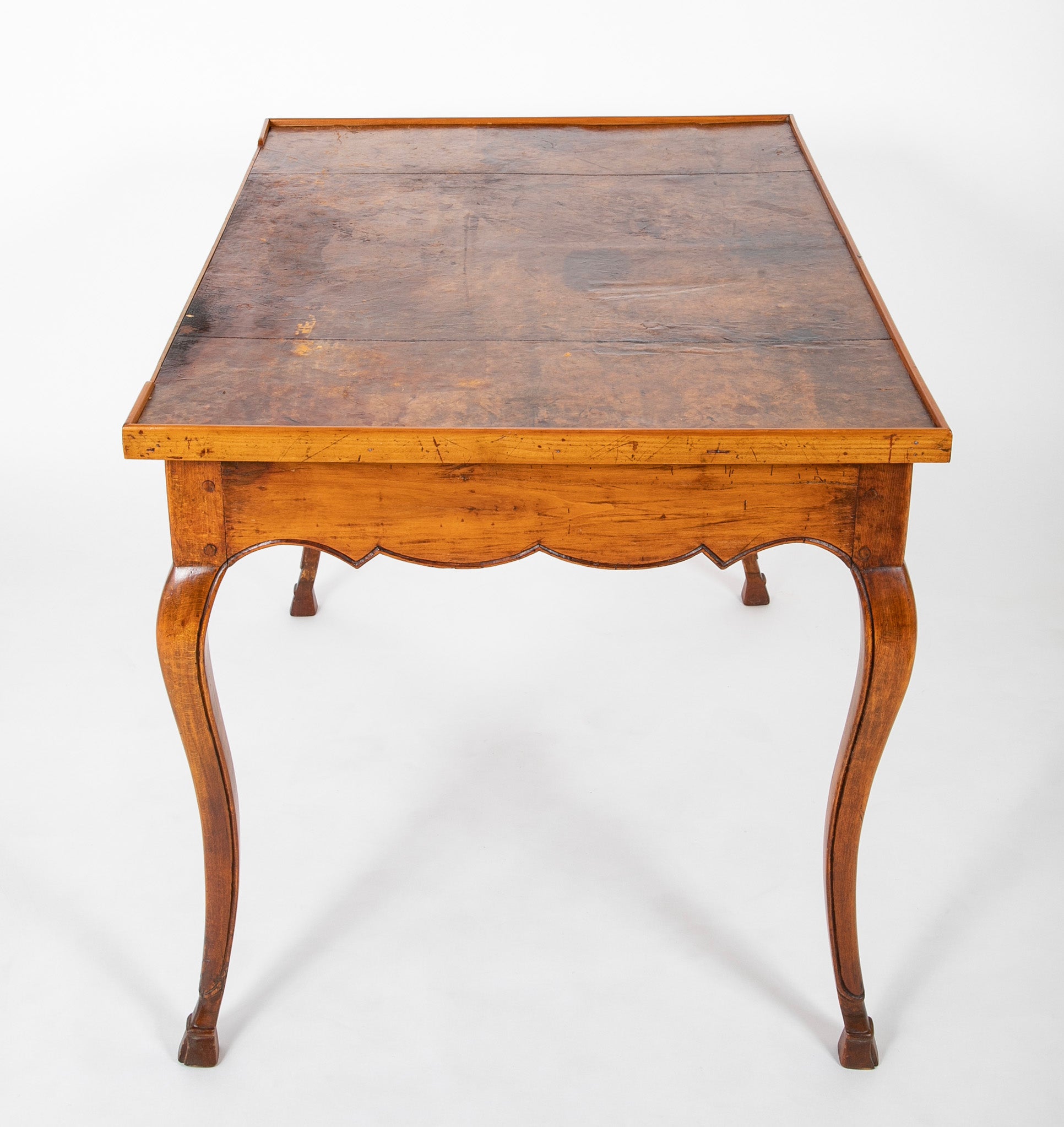 19th Century French Provincial Fruitwood Bureau Plat