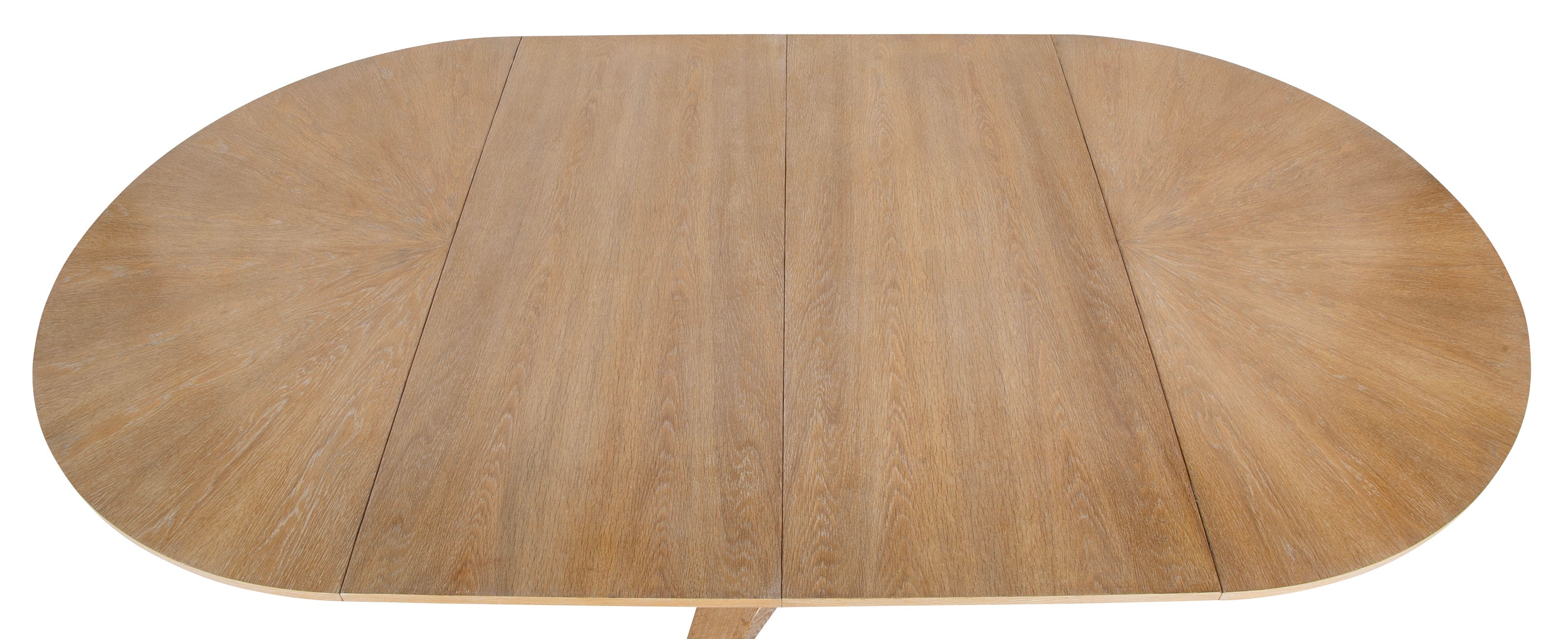 A Jules Leleu Bleached Oak Dining Table with Two Extension Leaves