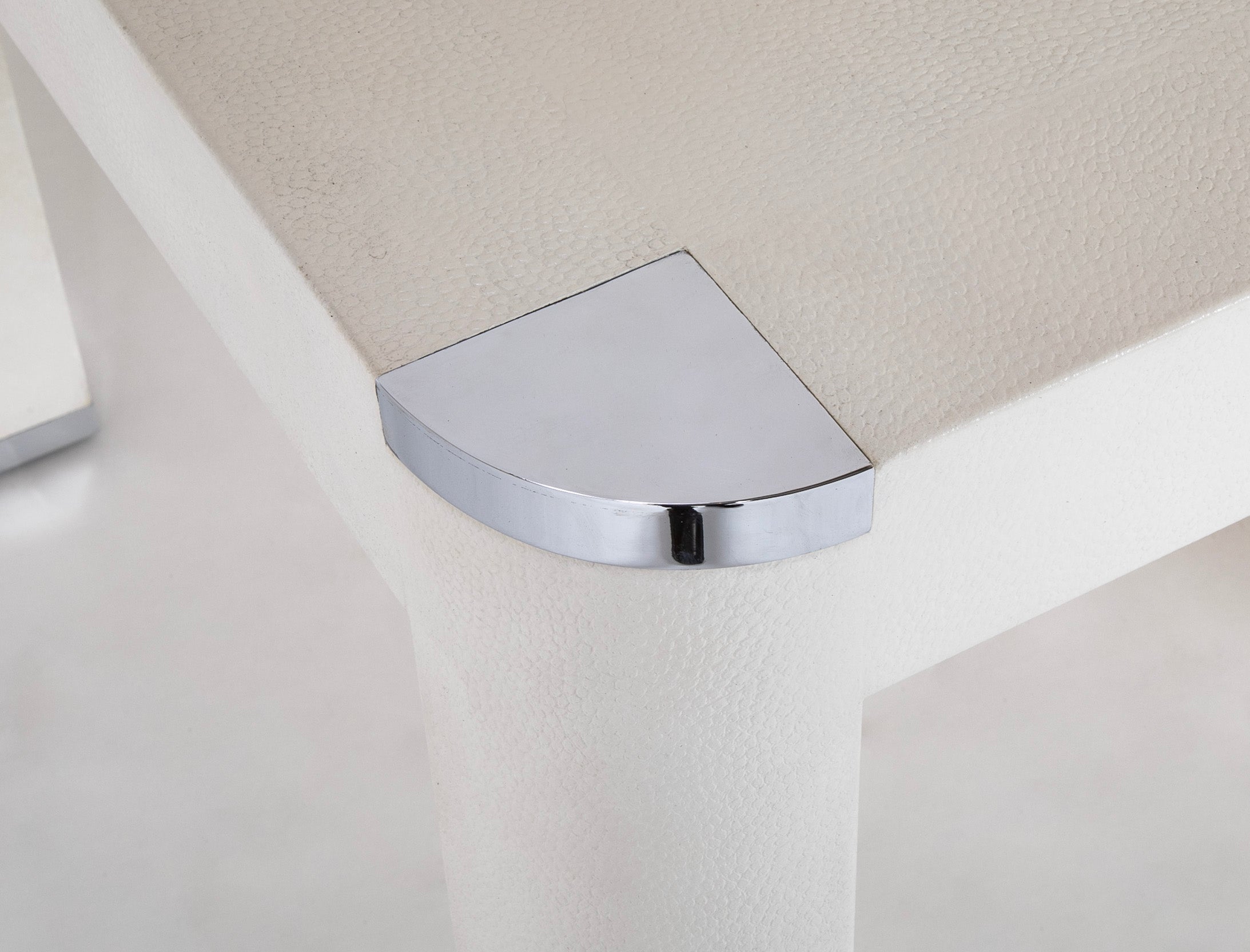 Michael de Santis White Leather & Chrome Games Table