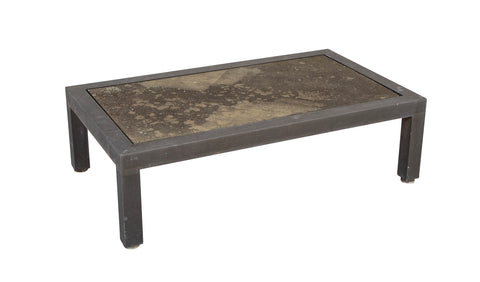 Patinated Aluminum & Slate Coffee Table  By Joseph Grusczak.