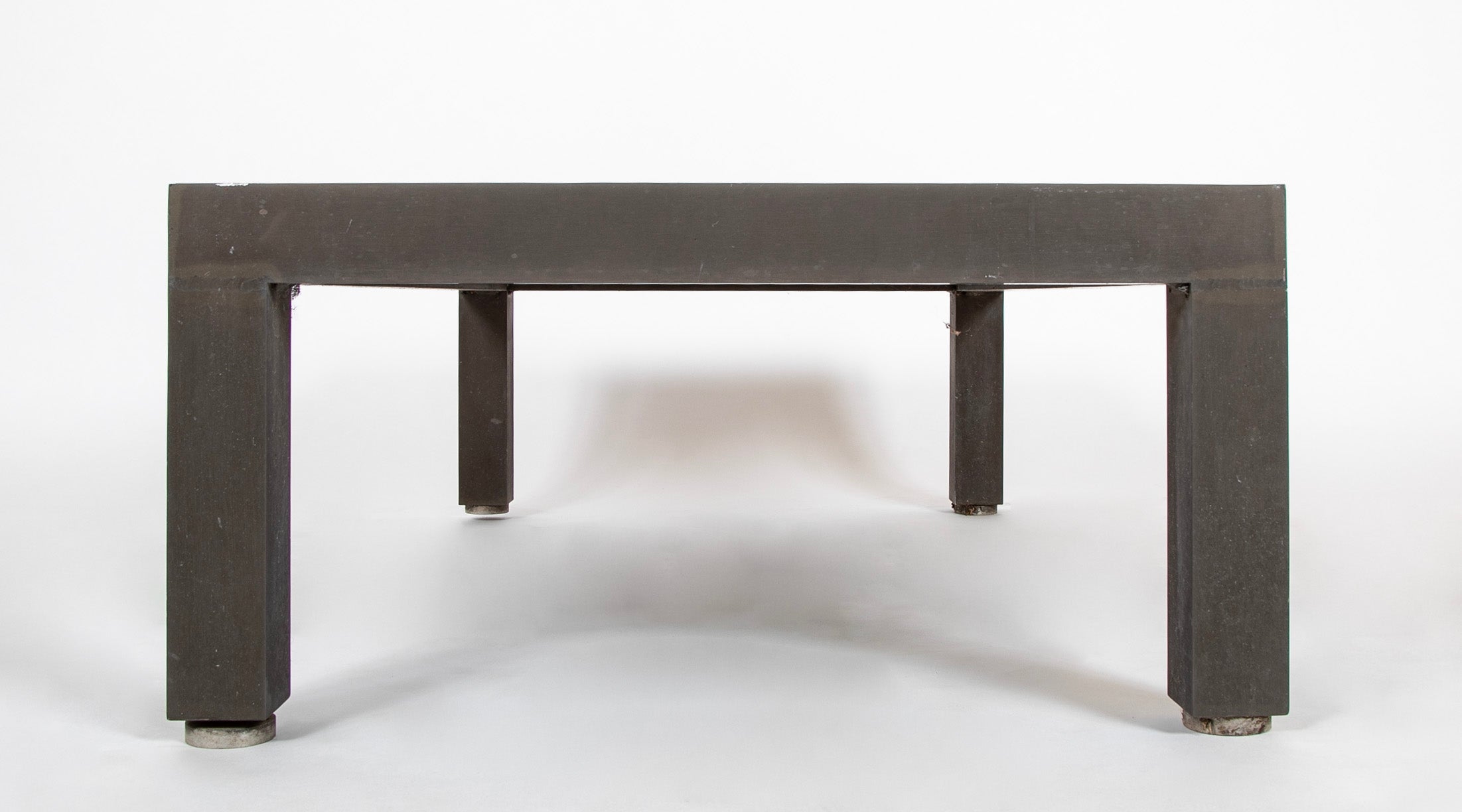 Patinated Aluminum & Slate Coffee Table By Joseph Grusczak.