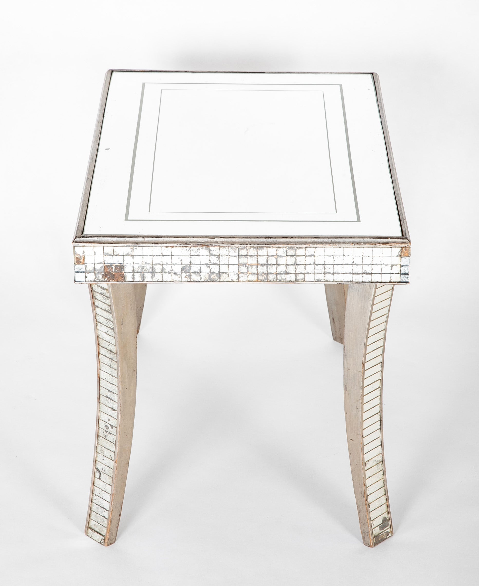 Mid-Century Italian Mirrored Side Table by Fontana Arte