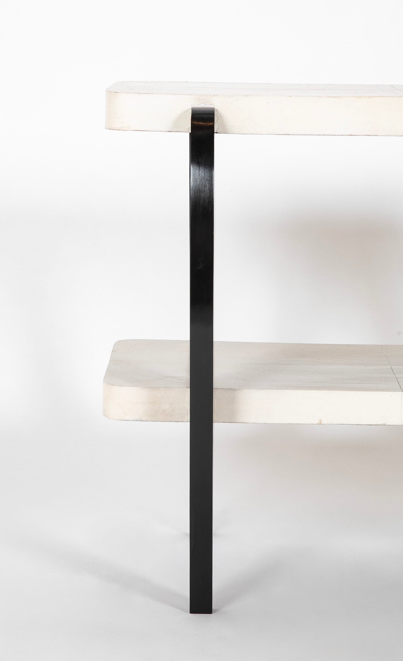 Italian Valzania Parchment 2 Tier Occasional Table