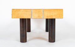 A Roger Capron Coffee Table in Stained Wood with Ceramic Tile