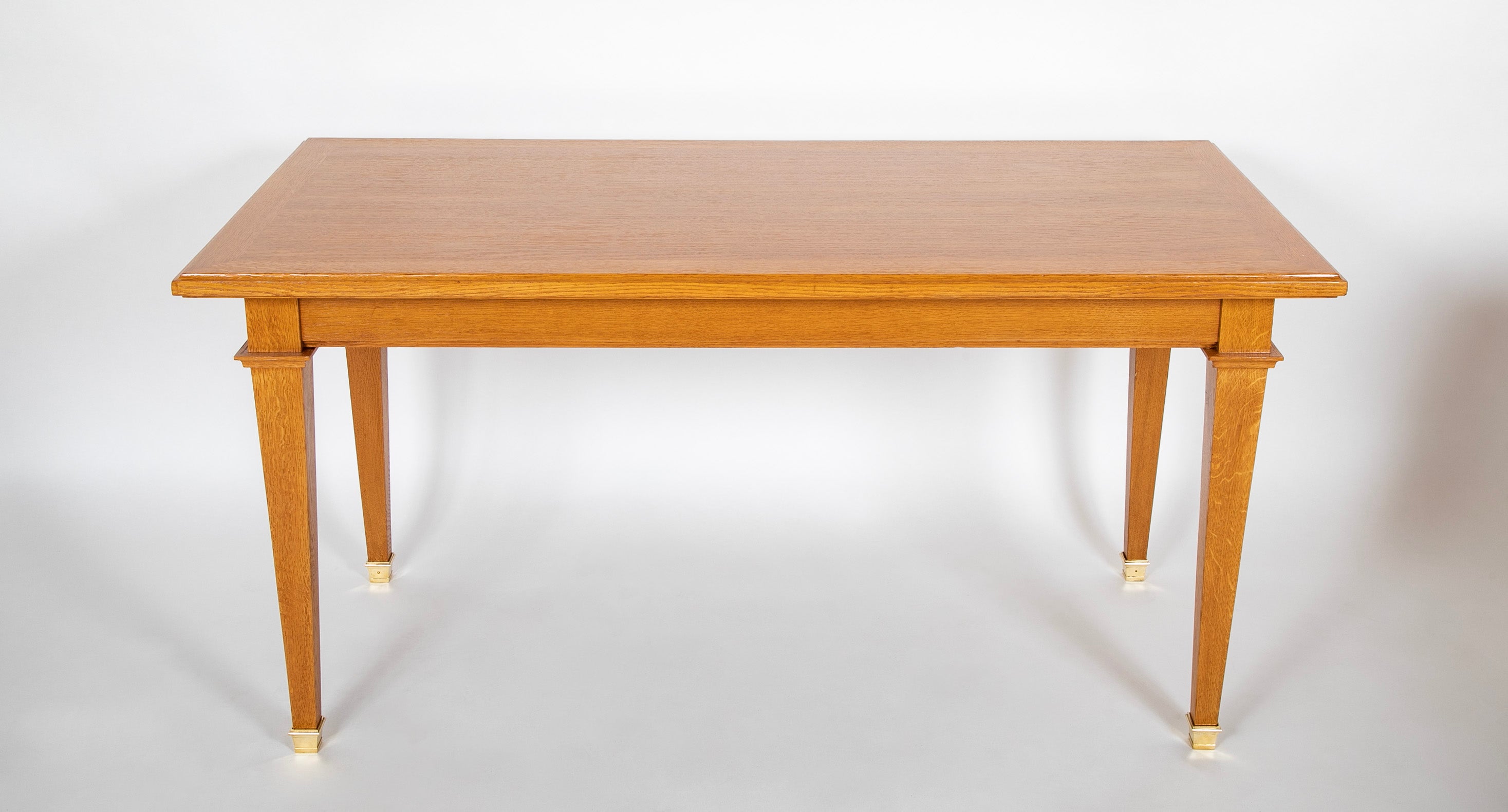 A Pair of Oak Library Tables in the Manner of Jacques Adnet