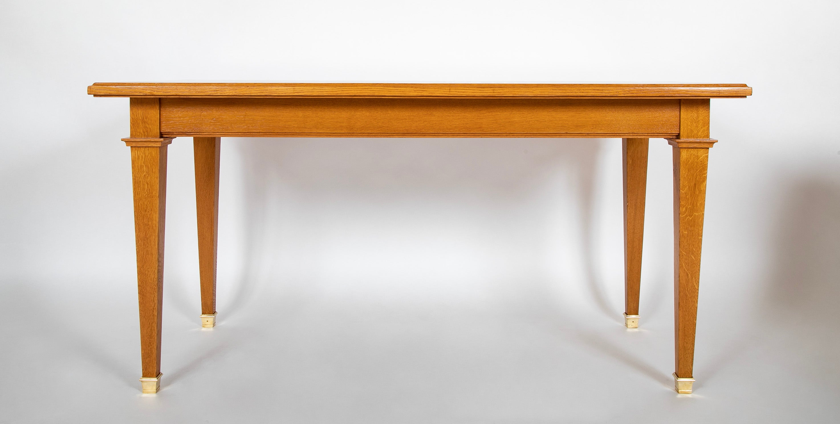 A Pair of Oak Library Tables in the Manner of Jacques Adnet
