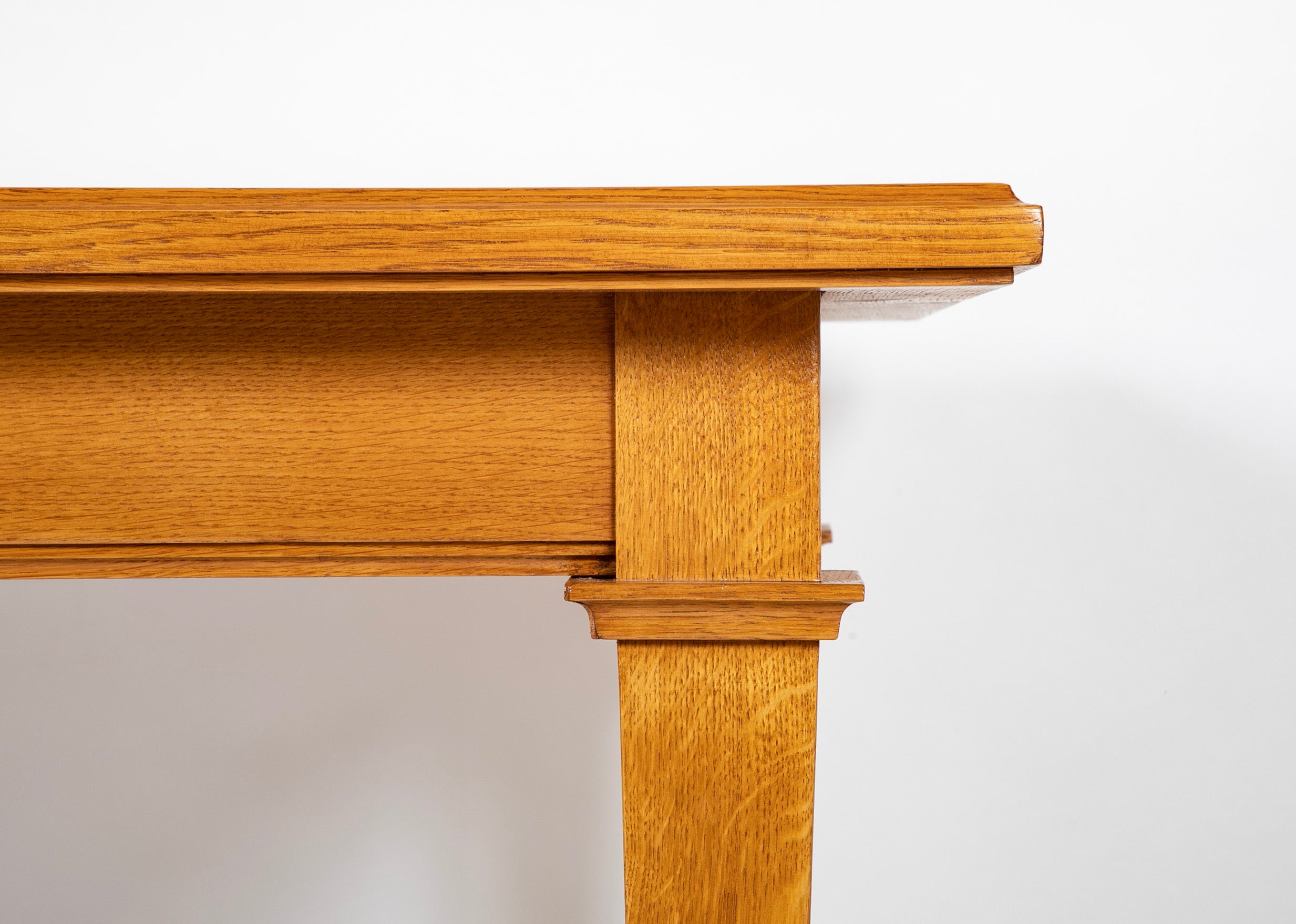 A Pair of Oak Library Tables in the Manner of Jacques Adnet
